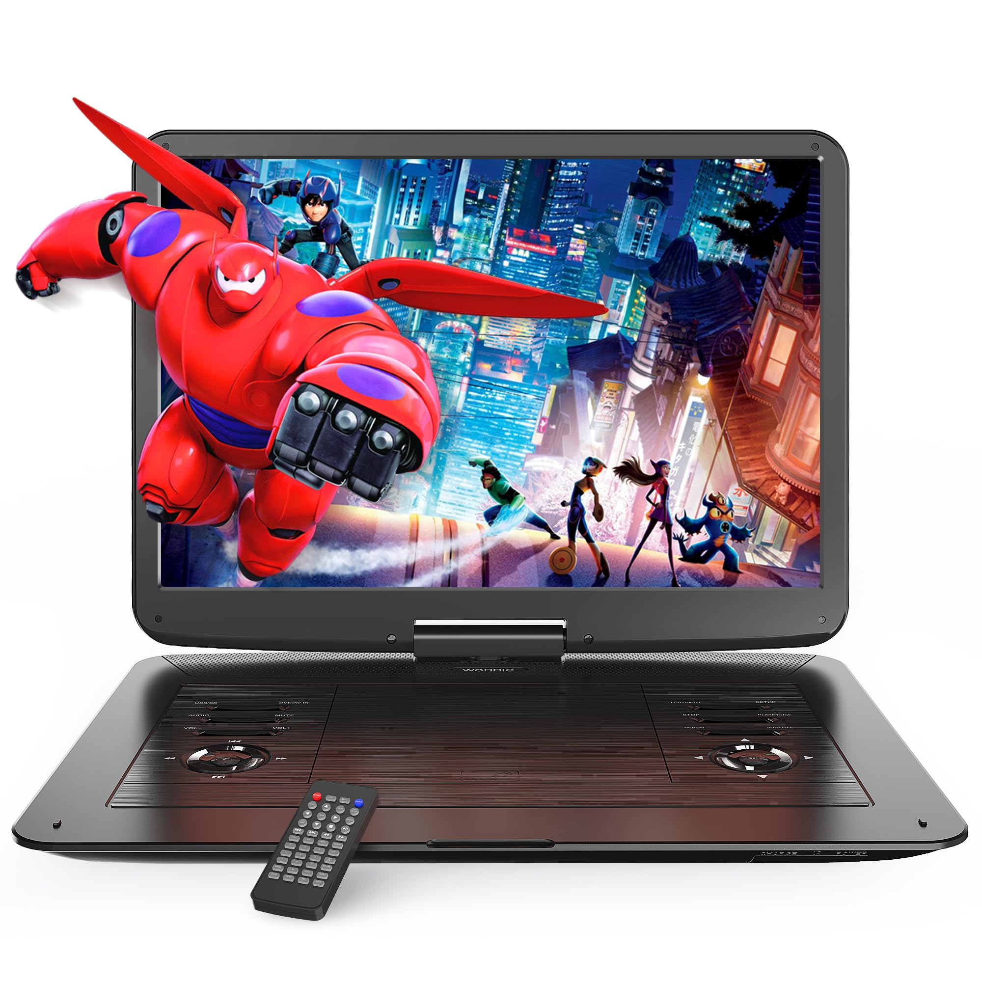 【送料無料】【2025強化版・15.4インチ大画面・3年】ポータブルDVDプレーヤー 17.9型 WONNIE 1280*800 ..