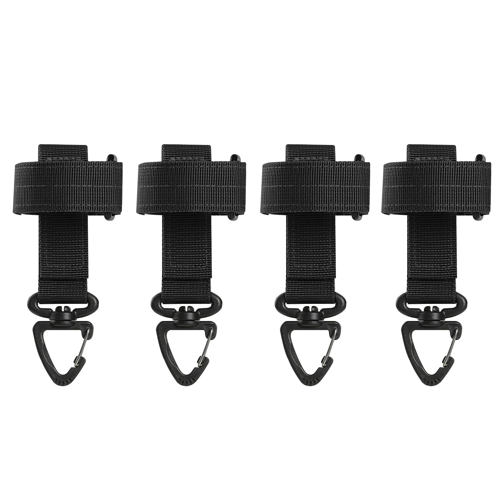 【送料無料】Azarxis タクティカル カラビナ リング ベルクロ ベルト MOLLE キーリング バックル キーホルダー 多機能 タクティカル ポーチ バッ...