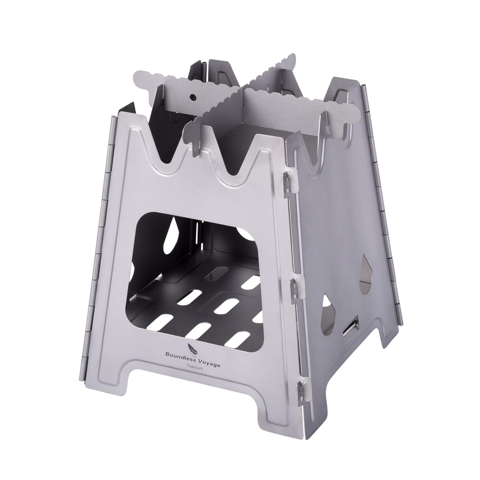 【送料無料】Boundless Voyage チタン ウッドストーブ アルコールストーブ 五徳付き 軽量 防錆 キャン..