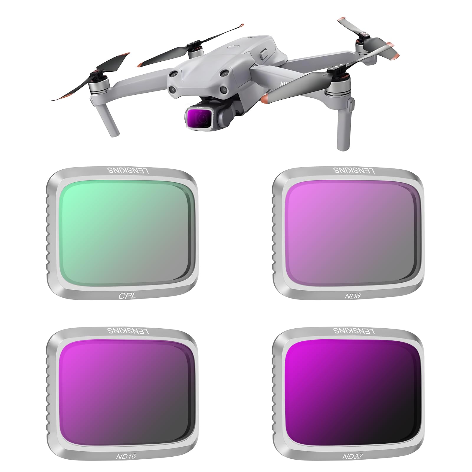 ������̵����LENSKINS DJI Air 2S �ե��륿�� ND/CPL 4���å� ND8/ND16/ND32/CPL �����ե��륿�� �и��ե��륿�� ����...