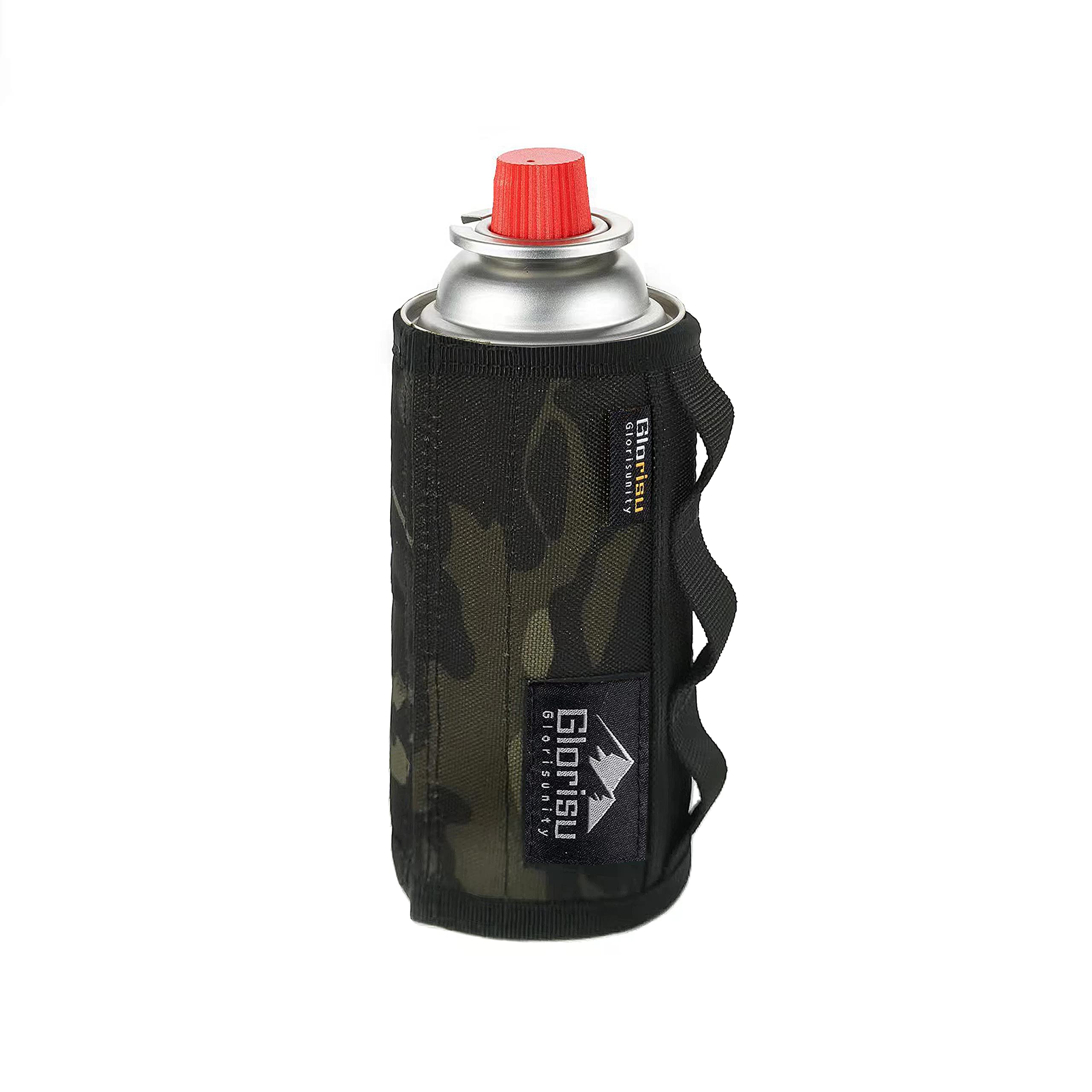 【送料無料】Glorisunity CB缶 カバー ガス缶 カバー ガス缶保護ケース ガスボンベ 遮熱 ダメージ保護 アウトドア キャンプ(ブラックマルチカム)