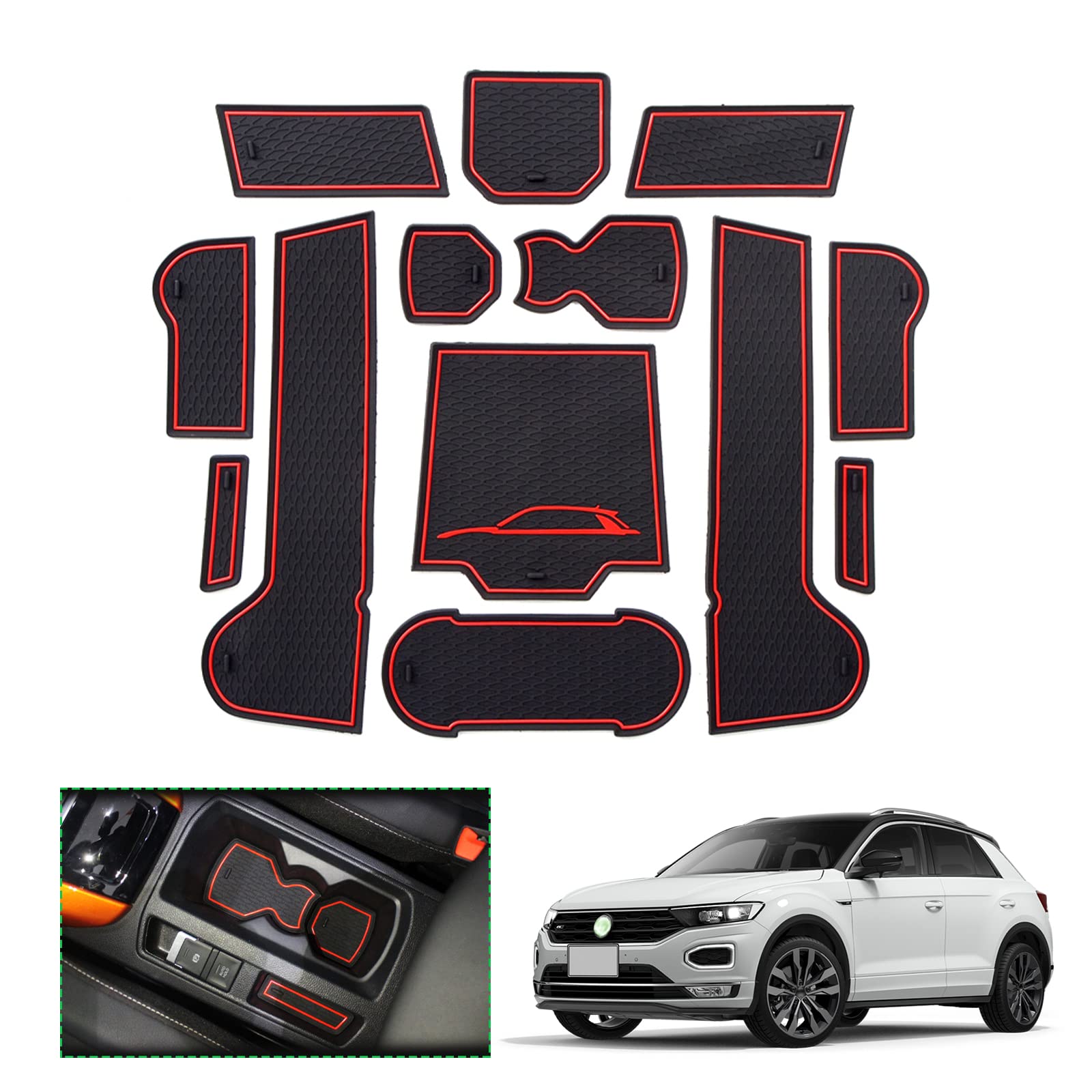 【送料無料】【GAFAT】フォルクスワーゲン ティーロック 2020年〜現行 新型 専用 ドアポケットマット ..