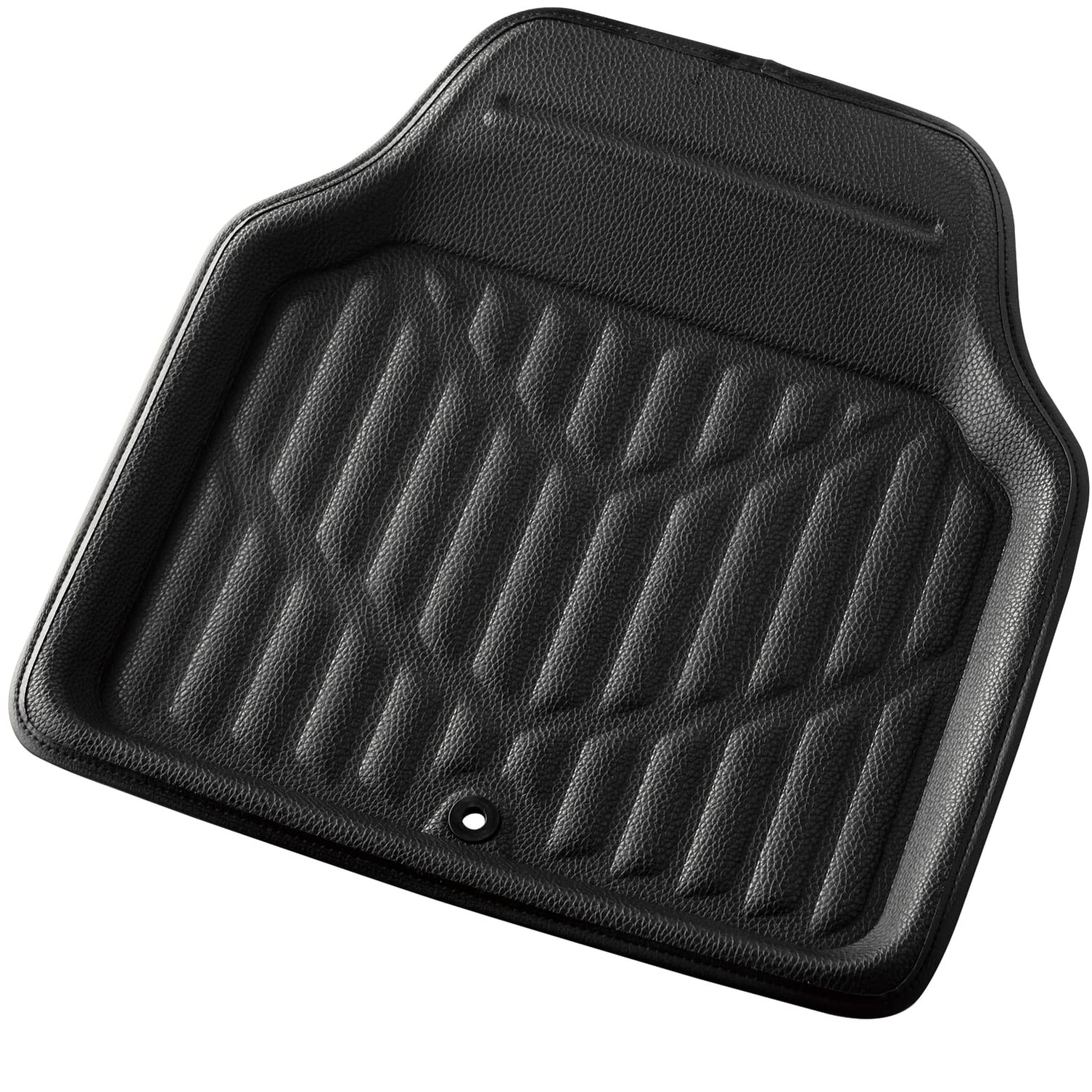 【送料無料】ボンフォーム(BONFORM) バケットマット 3DレザーマットN 抗菌防臭 45x48cm ブラック 6465-48BK