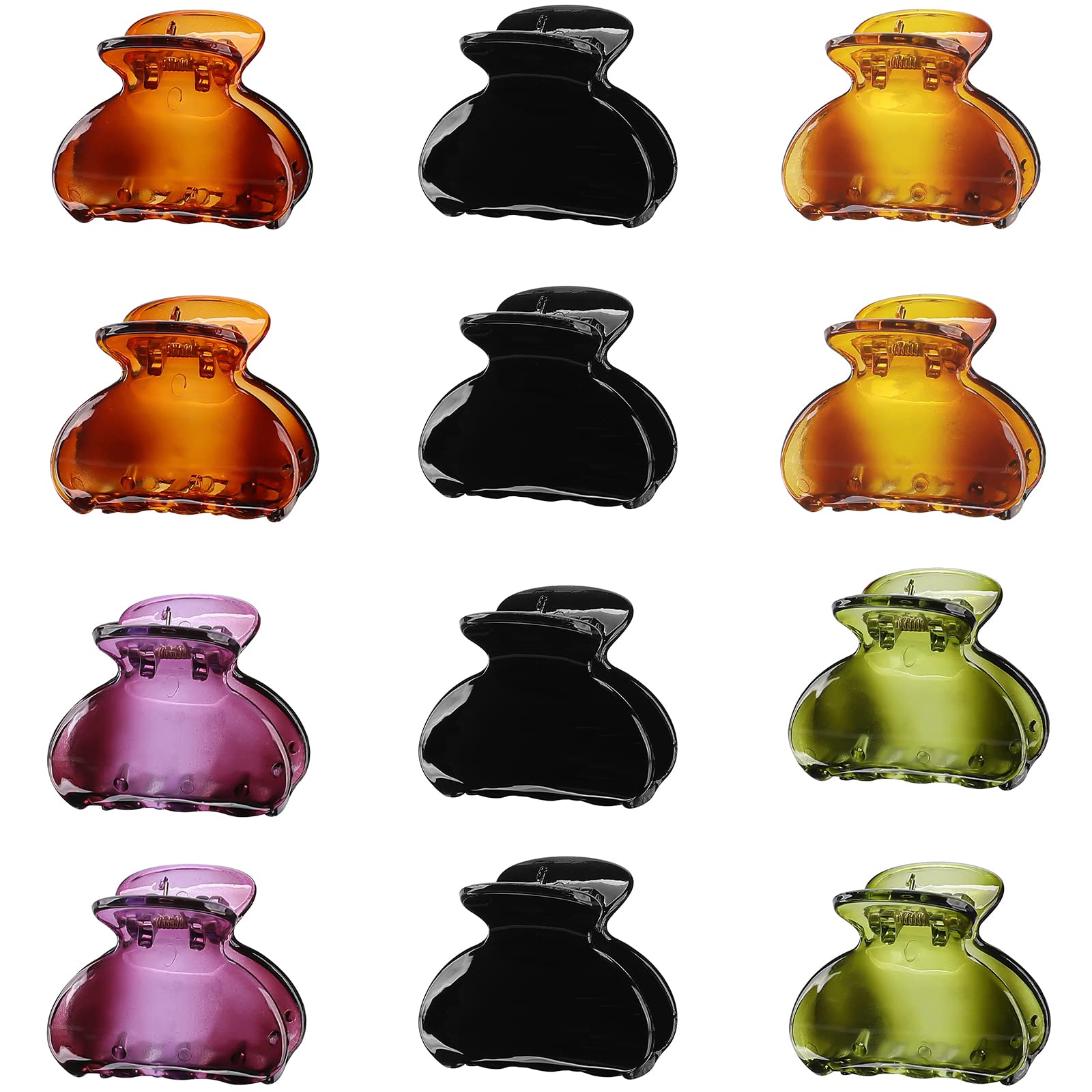 【送料無料】Lolalet ヘアクロー 12点入 ヘアクリップ 小さめ シンプル おしゃれ ヘアアレンジ 髪留め