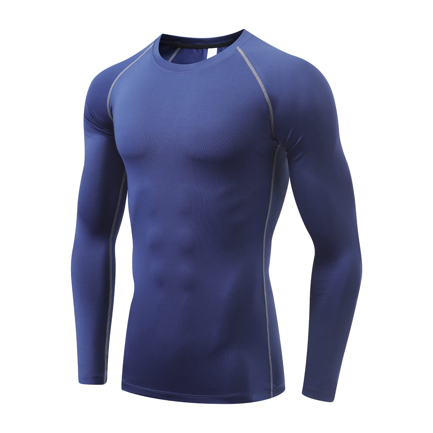 【送料無料】[Sillictor] コンプレッション トップス メンズ 長袖 パワーストレッチ アンダー シャツ コンプレッション ウェア [UVカット + 吸汗速乾] ネイビー yc323na-2XL
