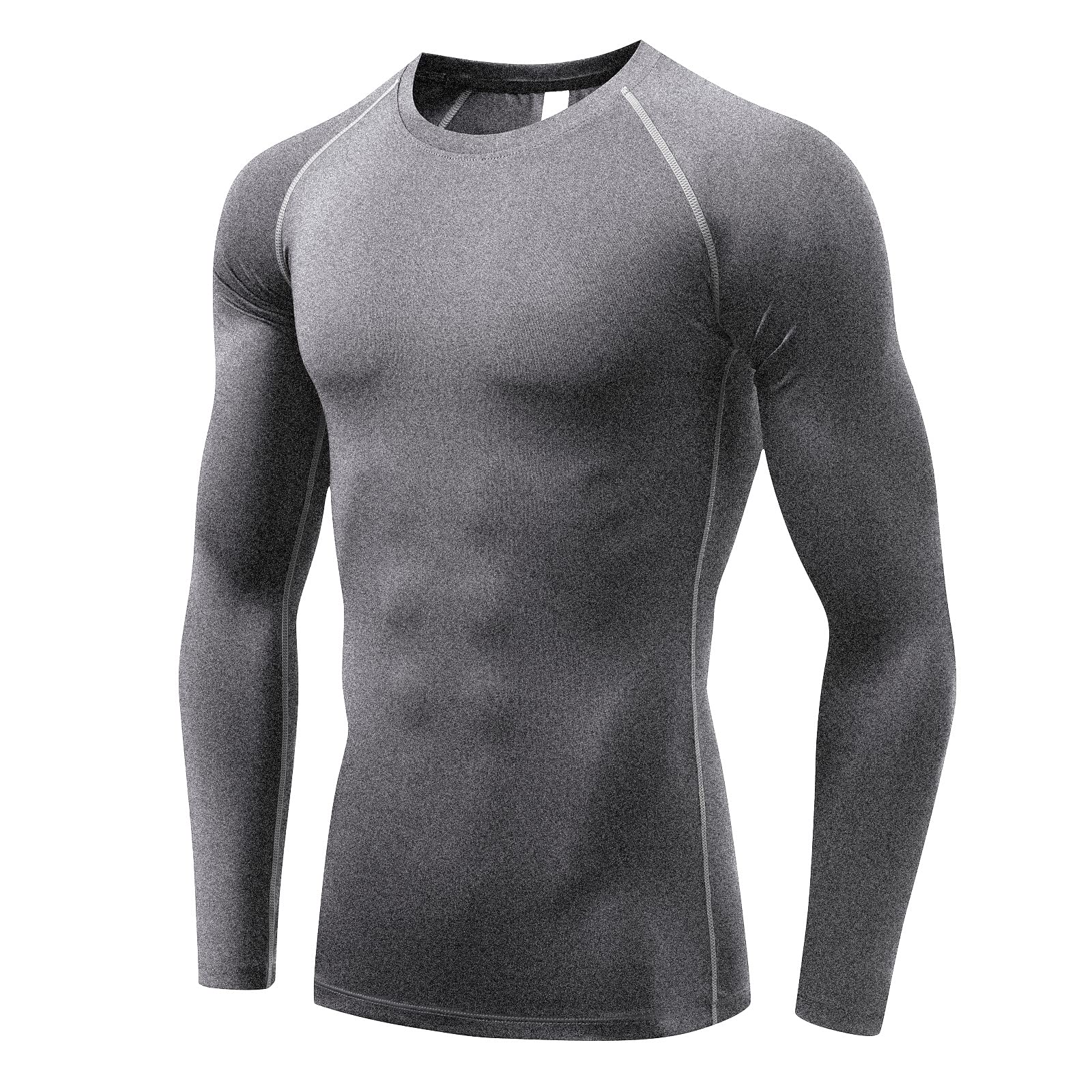 【送料無料】[Sillictor] コンプレッション トップス メンズ 長袖 パワーストレッチ アンダー シャツ コンプレッション ウェア [UVカット + 吸汗速乾] グレー yc323gr-M