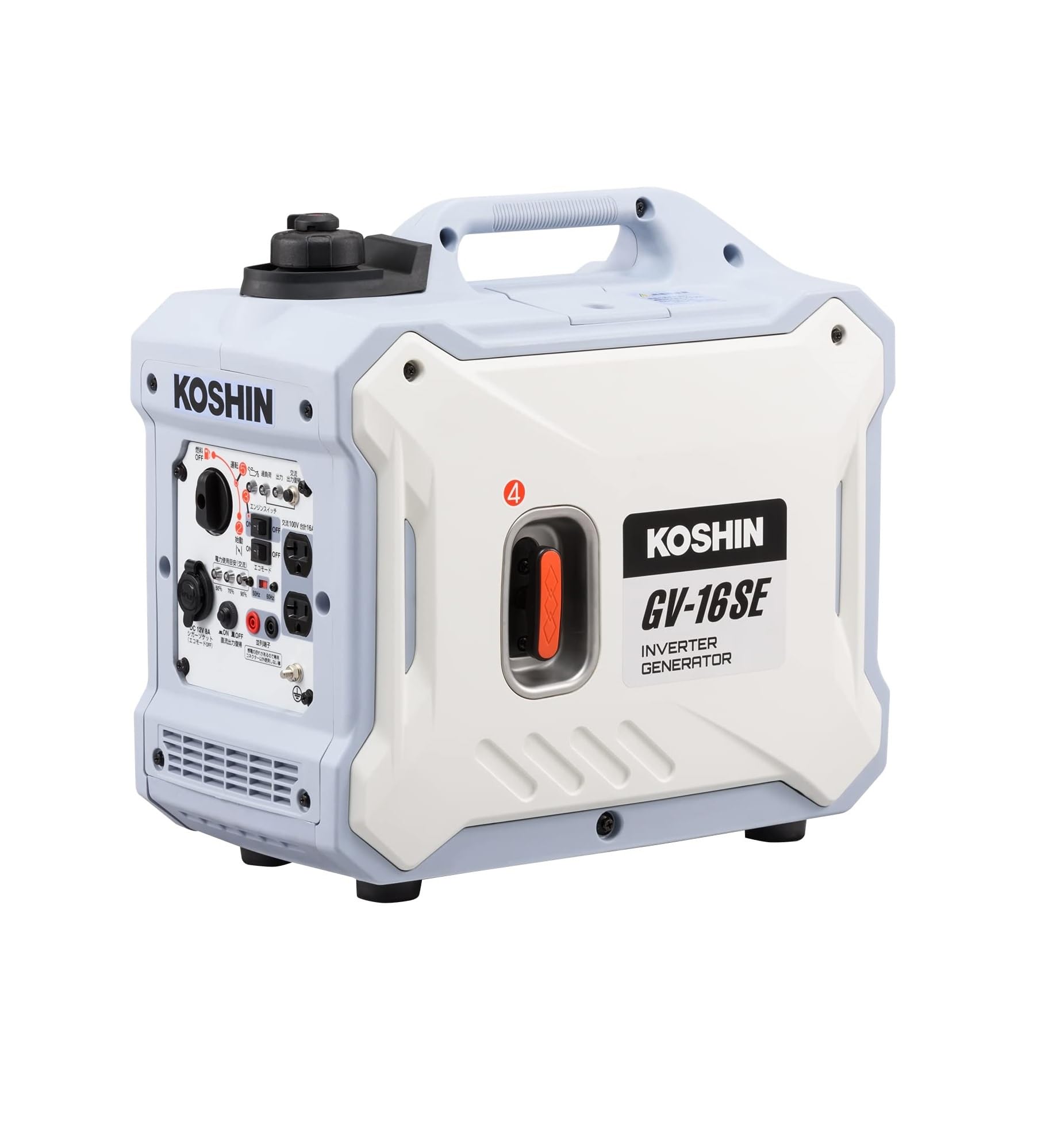 【送料無料】工進(KOSHIN) インバーター 発電機 正弦波 GV-16SE 定格出力 1.6kVA AC-100V 50Hz/60Hz 切..