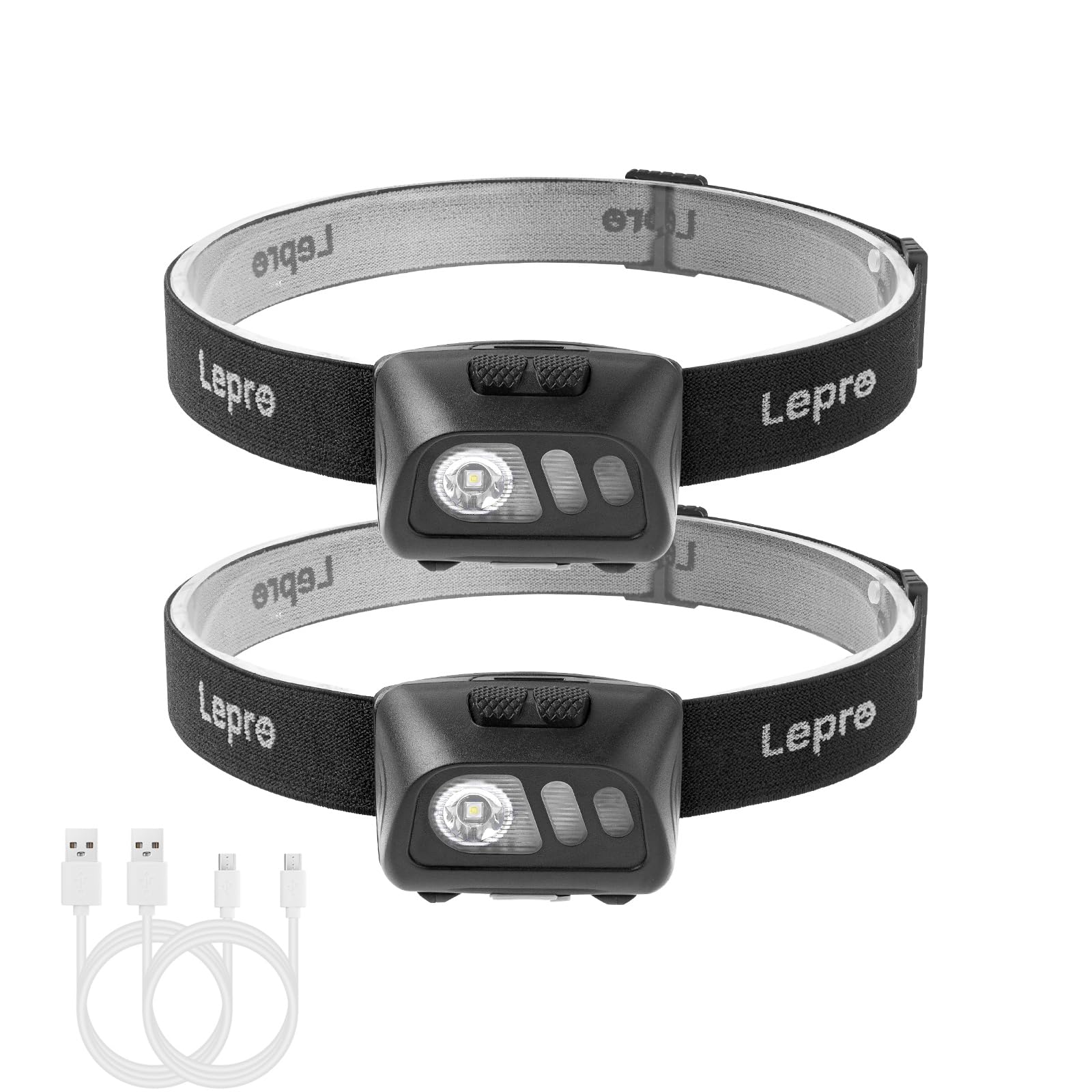 【送料無料】Lepro ヘッドライト 充電式 LED ヘッドランプ 防水 センサー付き 明るい ledヘッドライト 【白光＆赤光/5つ点灯モード/実用点灯20時間/60°角度調整可/USBケーブル付き】 夜釣り 登山 キャンプ 作業 頭につけるライト ジョギング ハイキング アウトドア 災害