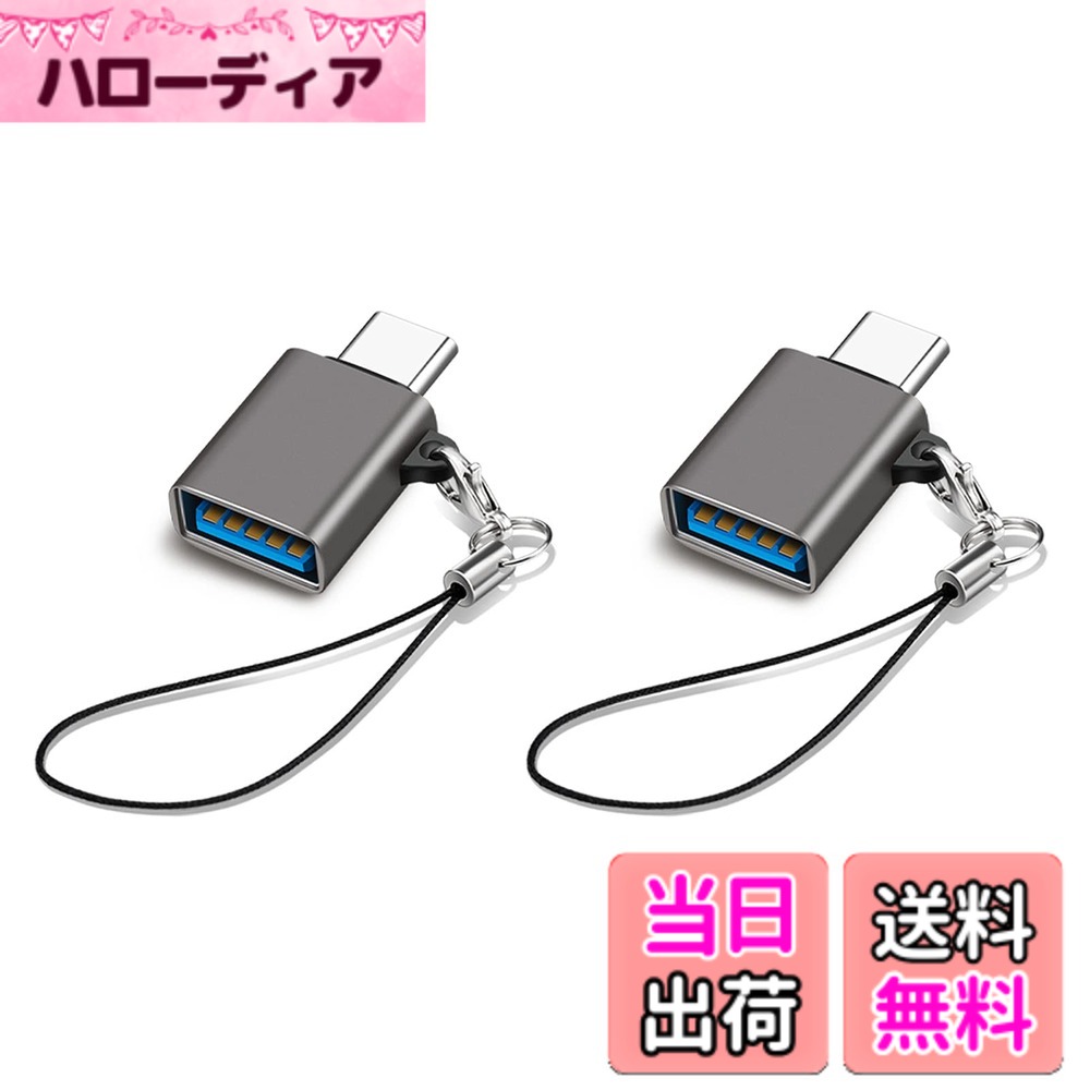 【送料無料】USB Type C & USB 変換アダプタ 2個セット Popolier USB3.2 Gen2 10Gbps高速転送 タイプC 変換 OTG対応 MacBook Pro 2021 MacBook Air 2022 iPad Pro 2021 及び ほかのUSB-C機器などに対応 USB-C変換コネクタ (2, ガン色)