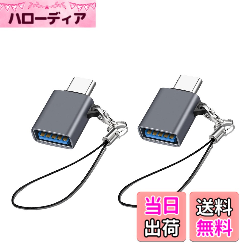 【送料無料】USB Type C & USB 変換アダプタ 2個セット Popolier USB3.2 Gen2 10Gbps高速転送 タイプC 変換 OTG対応 MacBook Pro 2021 MacBook Air 2022 iPad Pro 2021 及び ほかのUSB-C機器などに対応 USB-C変換コネクタ (2, グレー)