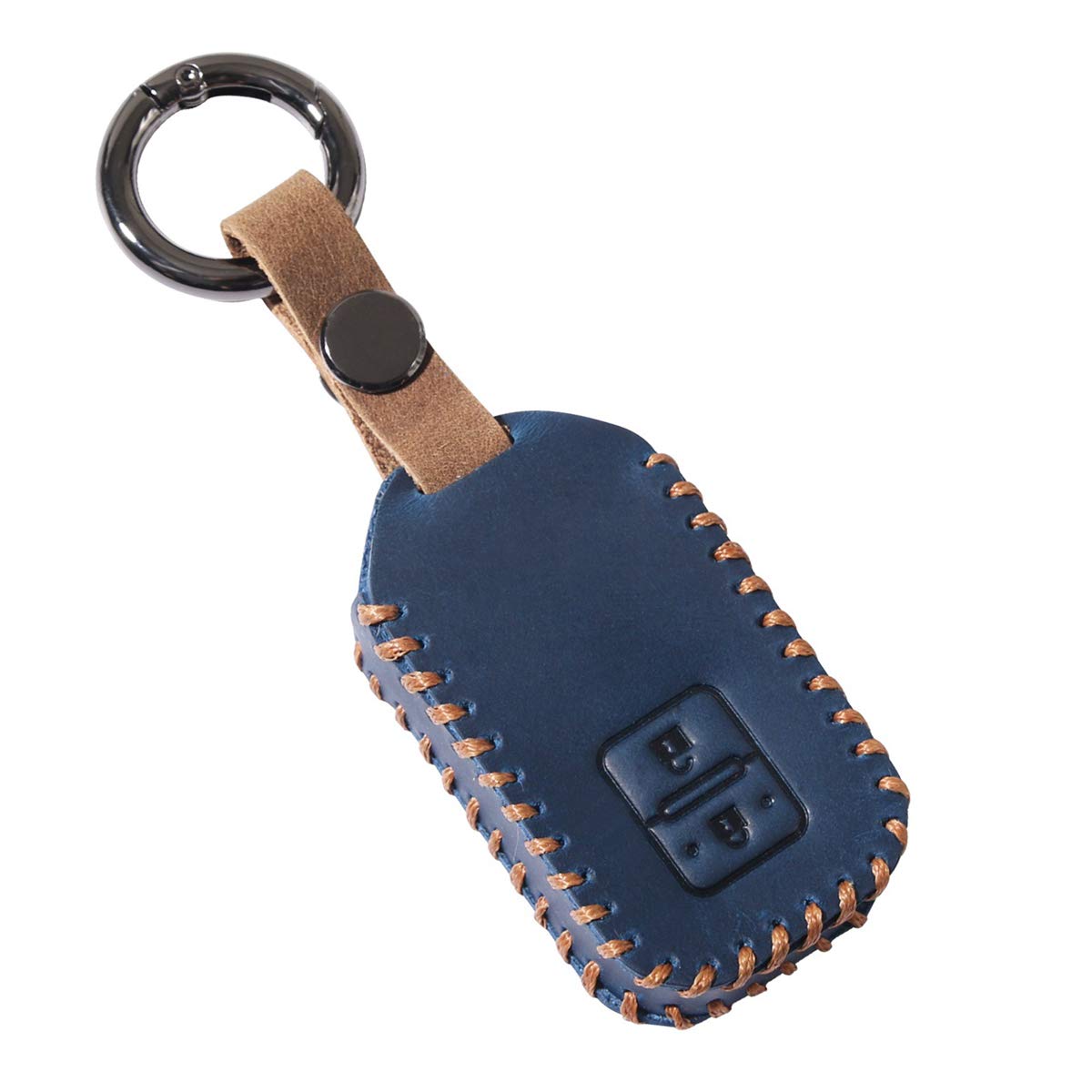 【送料無料】[YANMW] 適合スズキキーケース 新型スイフト ワゴンR スティングレー ジムニー シエラ クロスビー XBEE スマート キーケース キーカバーキーホルダー本革(青)