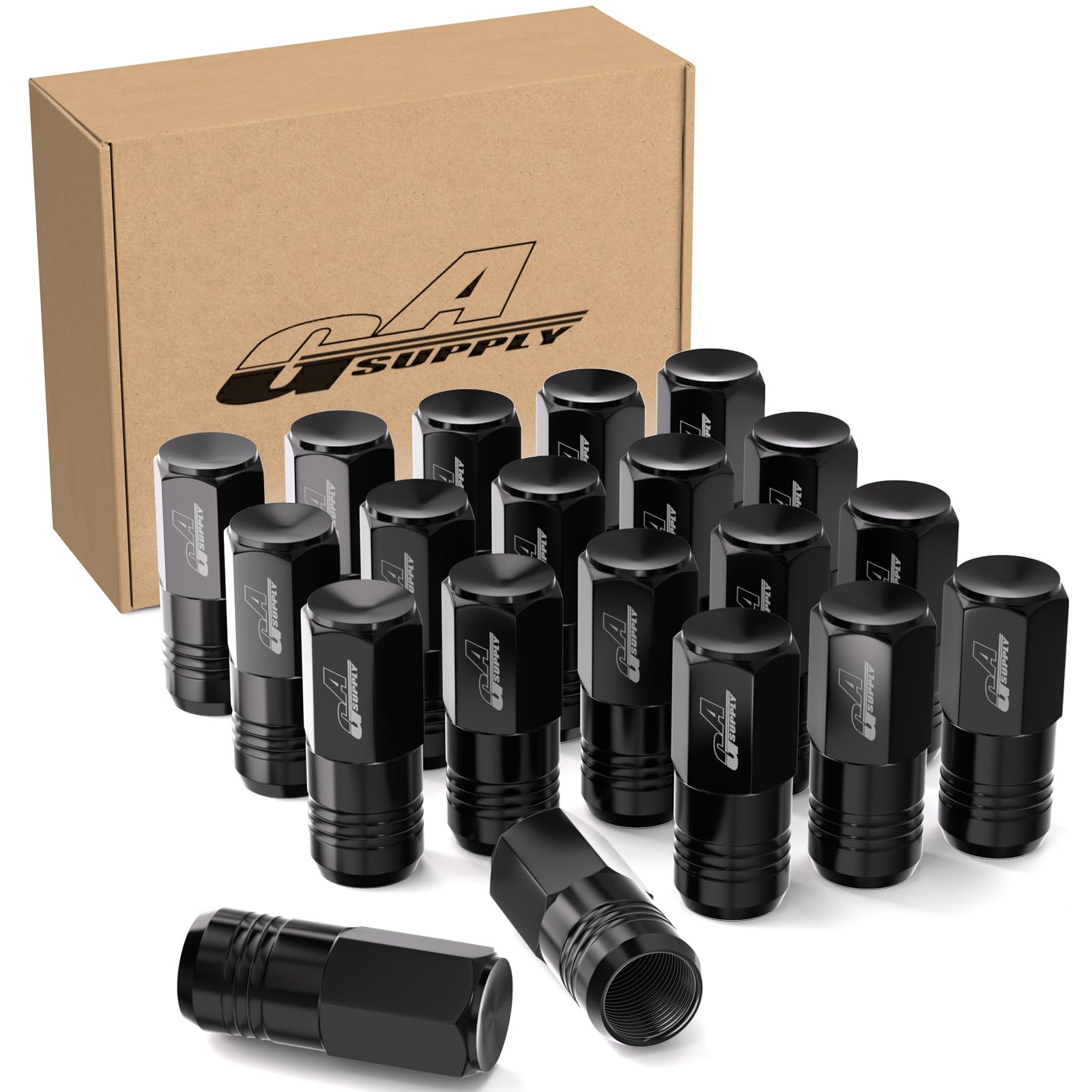 【送料無料】GAsupply M12xP1.5 ホイールナット 鍛造アルミ製 ホイールロングナット 高さ50mm Hex19mm ..