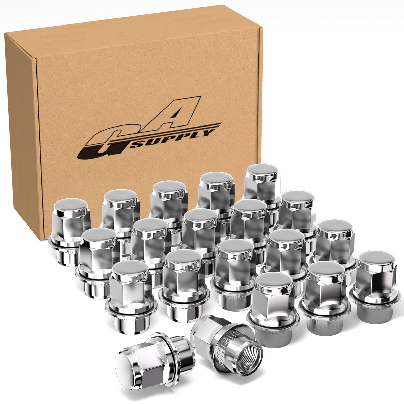 【送料無料】GAsupply 『トヨタ』純正タイプ 車用ホイールナット M12 x P1.5 平面座 21HEX 長さ37mm ス..