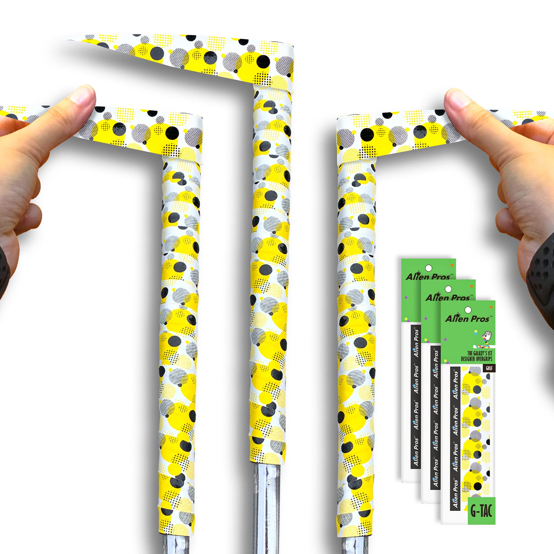 【送料無料】Alien Pros ゴルフラッピングテープ（3個セット）モンタージュ - 革新的なゴルフクラブグリップソリューション-1分以内に、新しいグリップに生まれ変わります。