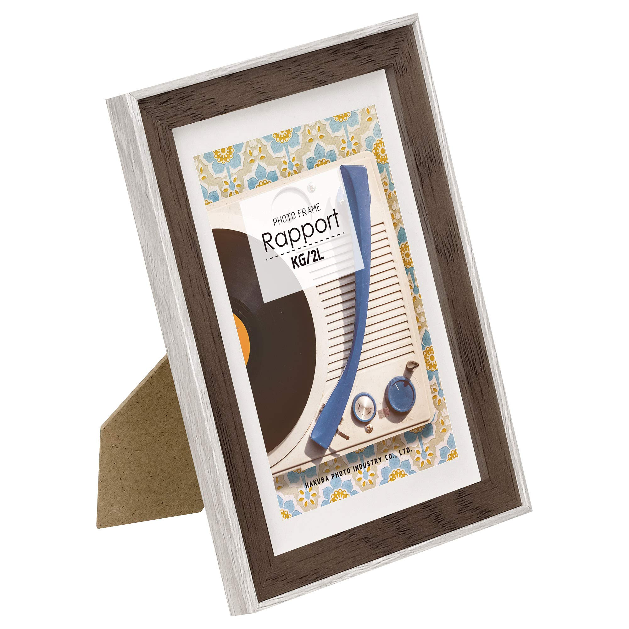 【送料無料】ハクバ HAKUBA 木製 額縁 フォトフレーム ラポール 2L・KGサイズ ベージュ FWRP-BE2L スタンド付 木目調 吊り紐付