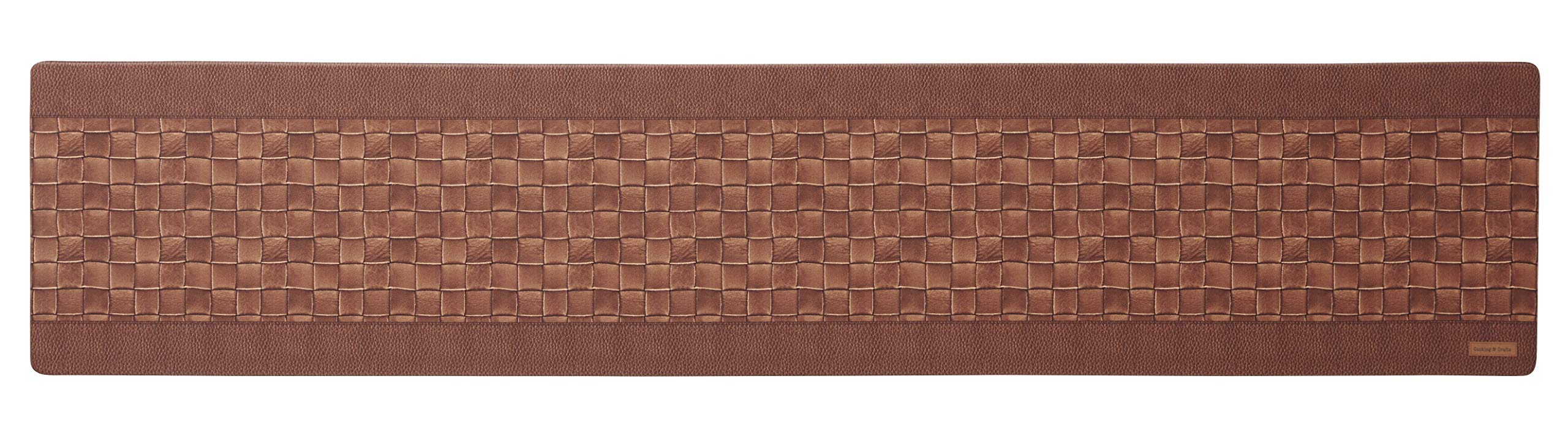 【送料無料】ベストコ キッチンマット 45×180cm レザースタイル さらっと拭ける ぷにぷに触感 ND-9822