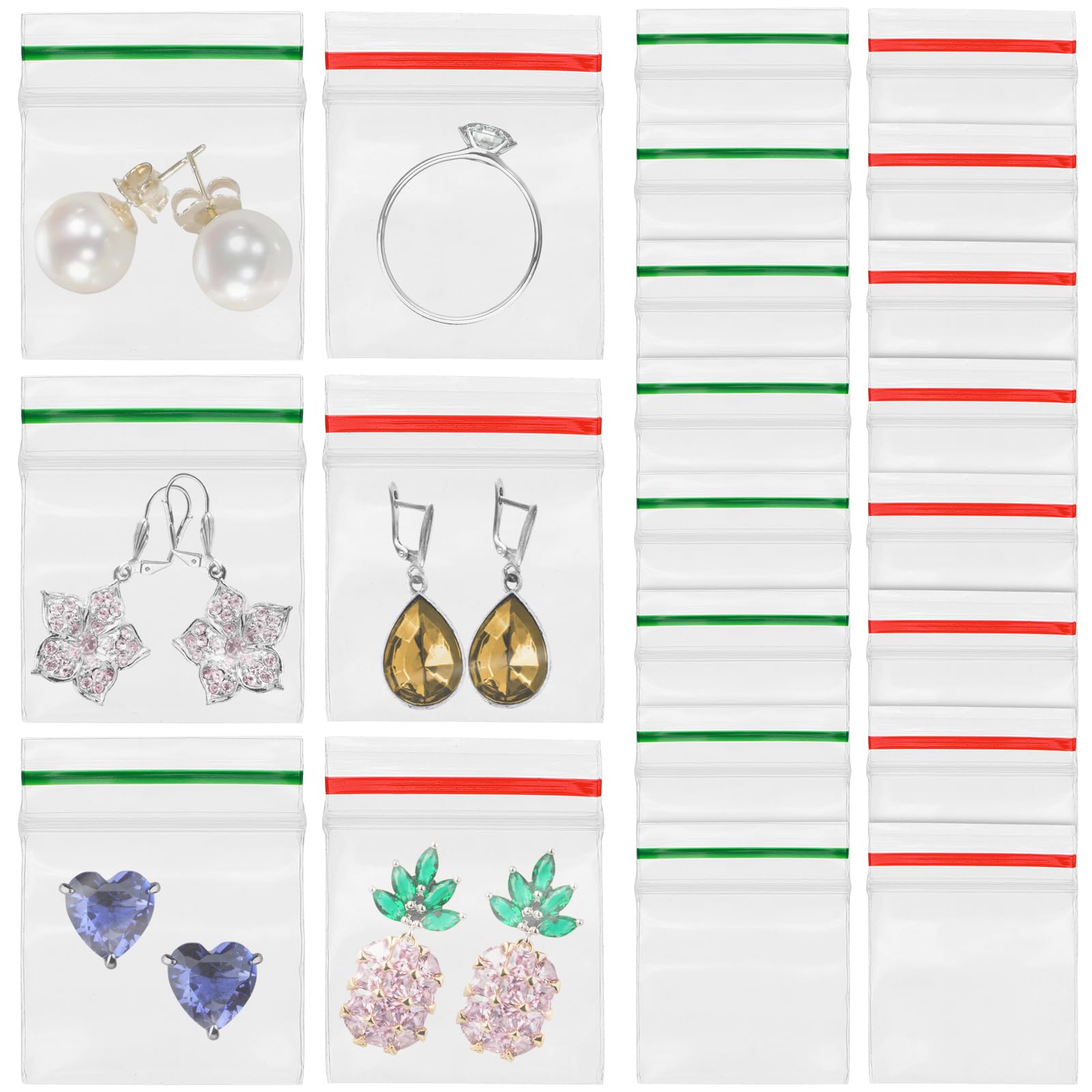 【送料無料】Frcolor チャック袋 チャック付ポリ袋 2.5x3cm ジッパー袋 透明 プラスチック袋 アクセサ..