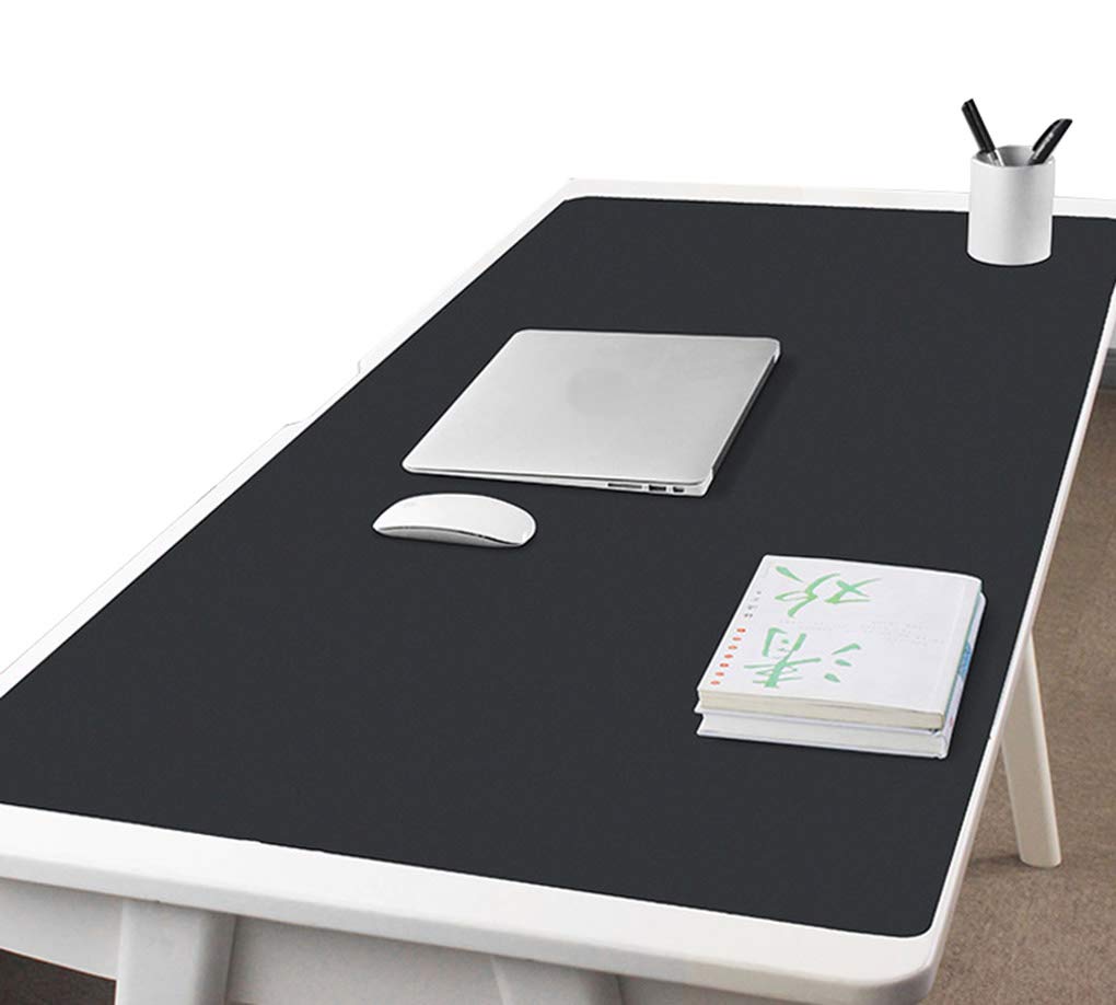 【送料無料】NOEINA オフィス用品 PUレザー デスクマット マウスマット PC机 学習机 パソコンマット ノートパソコンマット 大型 多機能 防水 耐久性 ブラック 100×50cm