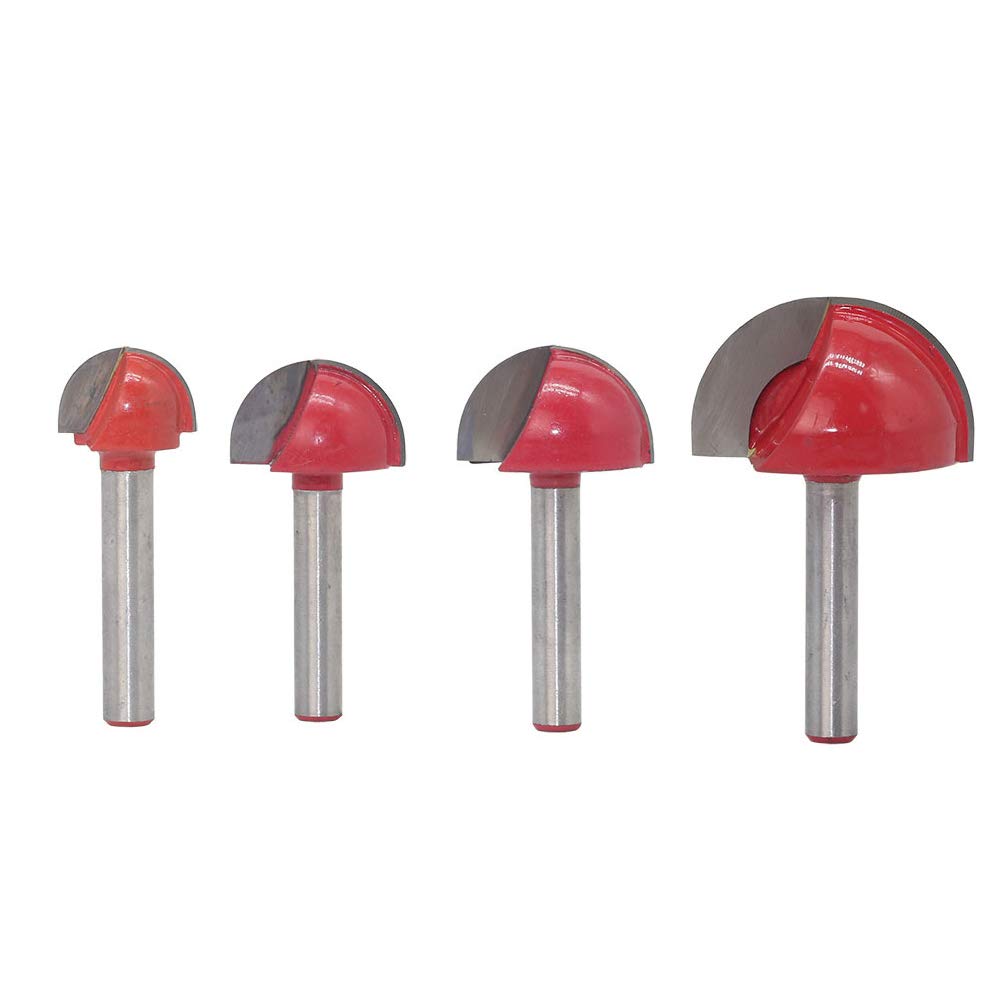 【送料無料】Saipor 6mm 超硬トリマ・ルータービット U溝ビット 木工フライスカッターツール 4本組