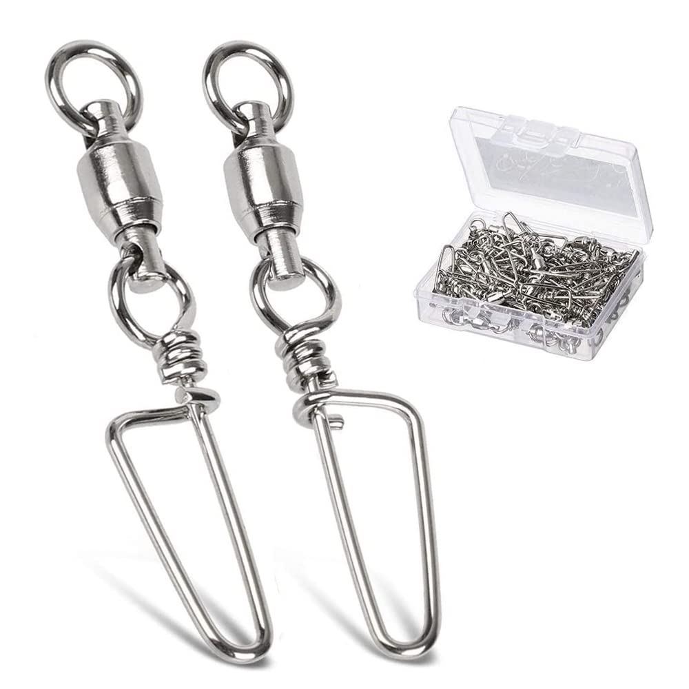 【送料無料】AMYSPORTS ボールベアリングスイベル トローリングスナップ ベアリング サルカン ベアリン..