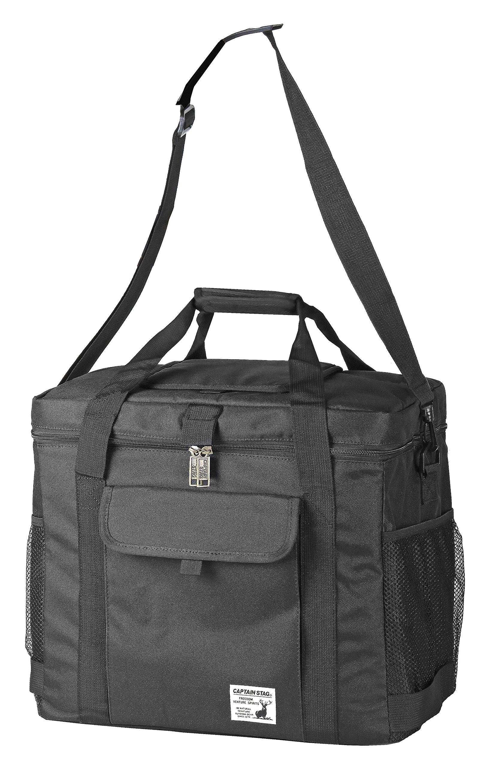 【送料無料】キャプテンスタッグ(CAPTAIN STAG) 保冷バッグ クーラーバッグ 【 容量約33L / 折り畳み収納可 】 スーパークールソフトクーラー ブラック UE-567