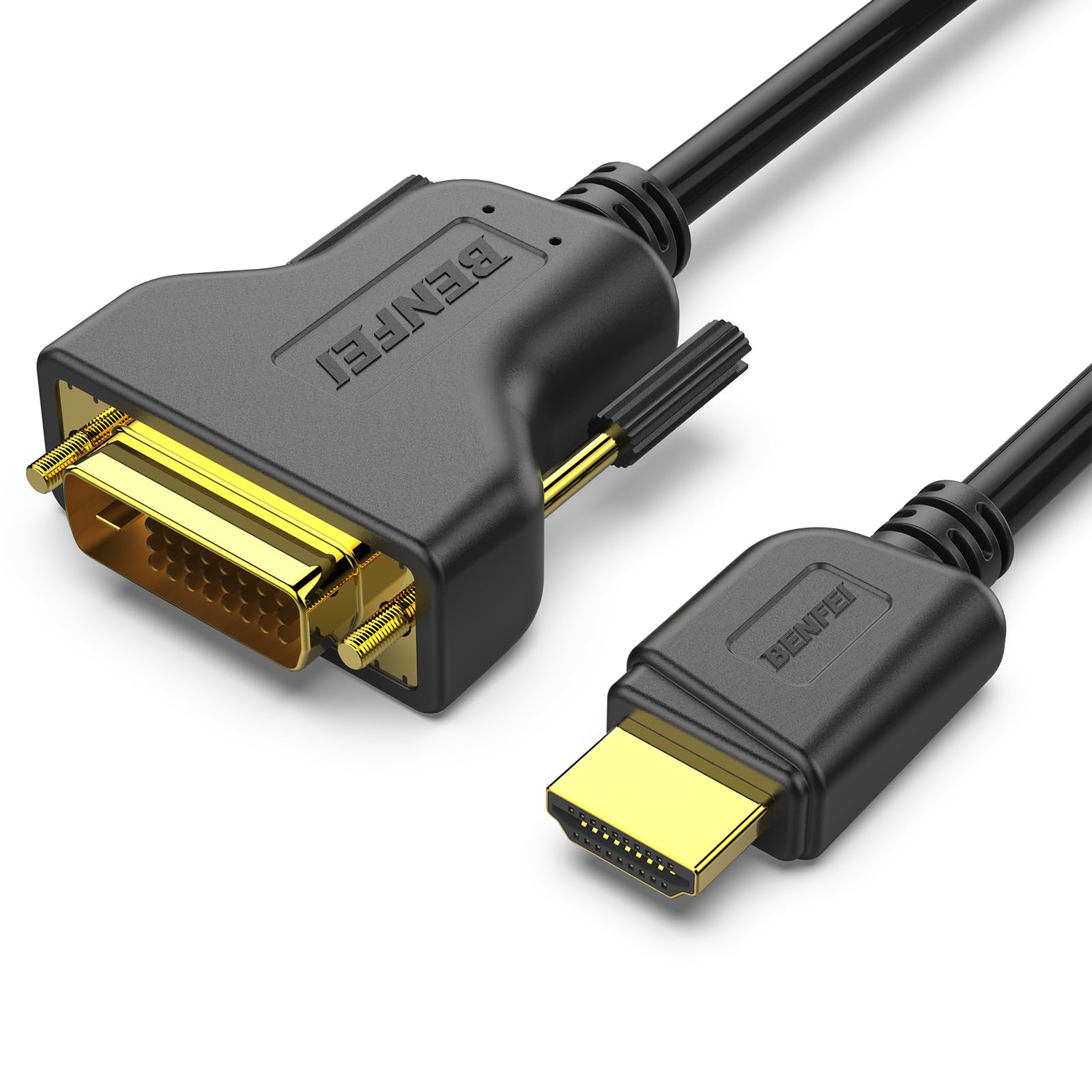 【送料無料】BENFEI HDMI - DVI、3m HDMI - DVI ケーブル 双方向 DVI-D 24+1 オス - HDMI オス 高速アダプターケーブル サポート 1080P フル HD Raspberry Pi、Roku、Xbox One、PS4 PS3、グラフィックカード…