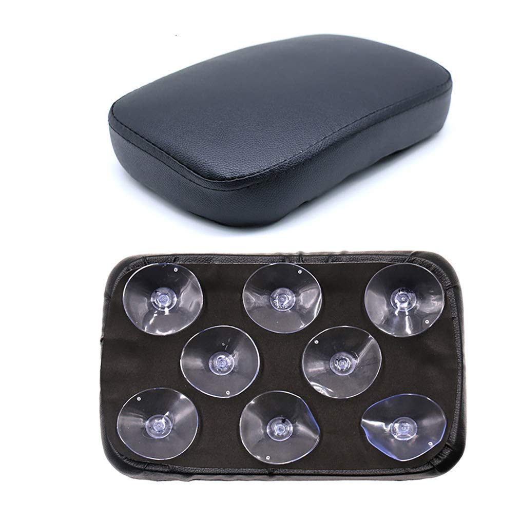 【送料無料】Karun 汎用 ピリオンシート タンデムシート 8 吸盤式 Bタイプ ブラックレザー調 アメリカン オートバイ用 リアシート パッド