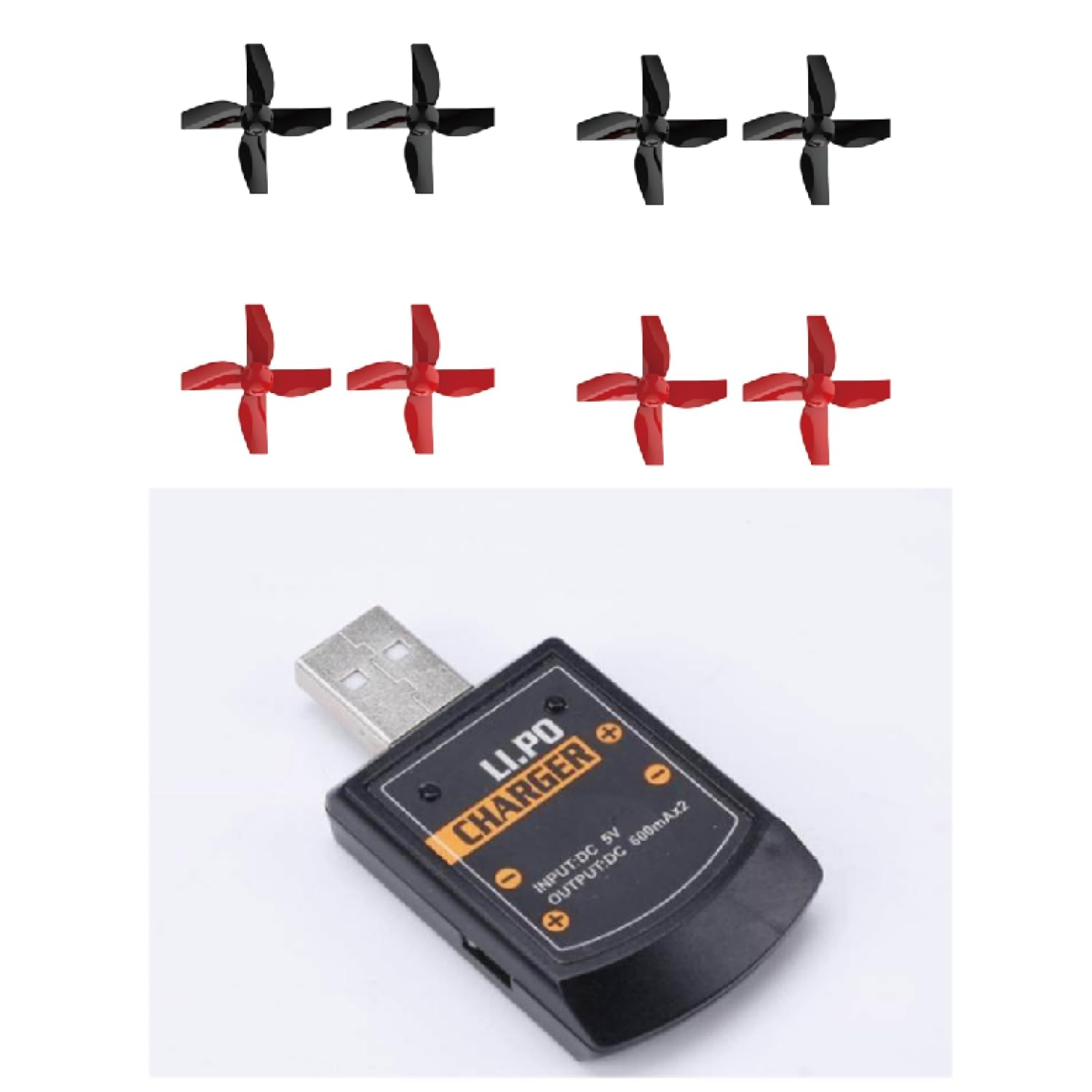 【送料無料】Holy Stone HS210 マルチコプター プロペラ 8枚セット 充電器 スペアパーツ 4枚羽根