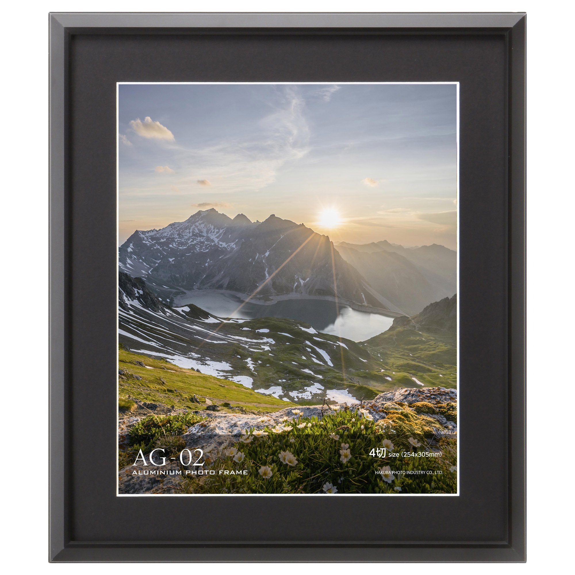 【送料無料】ハクバ HAKUBA 額縁 アルミ AG-02 4切 ブラック FAG2-BK4