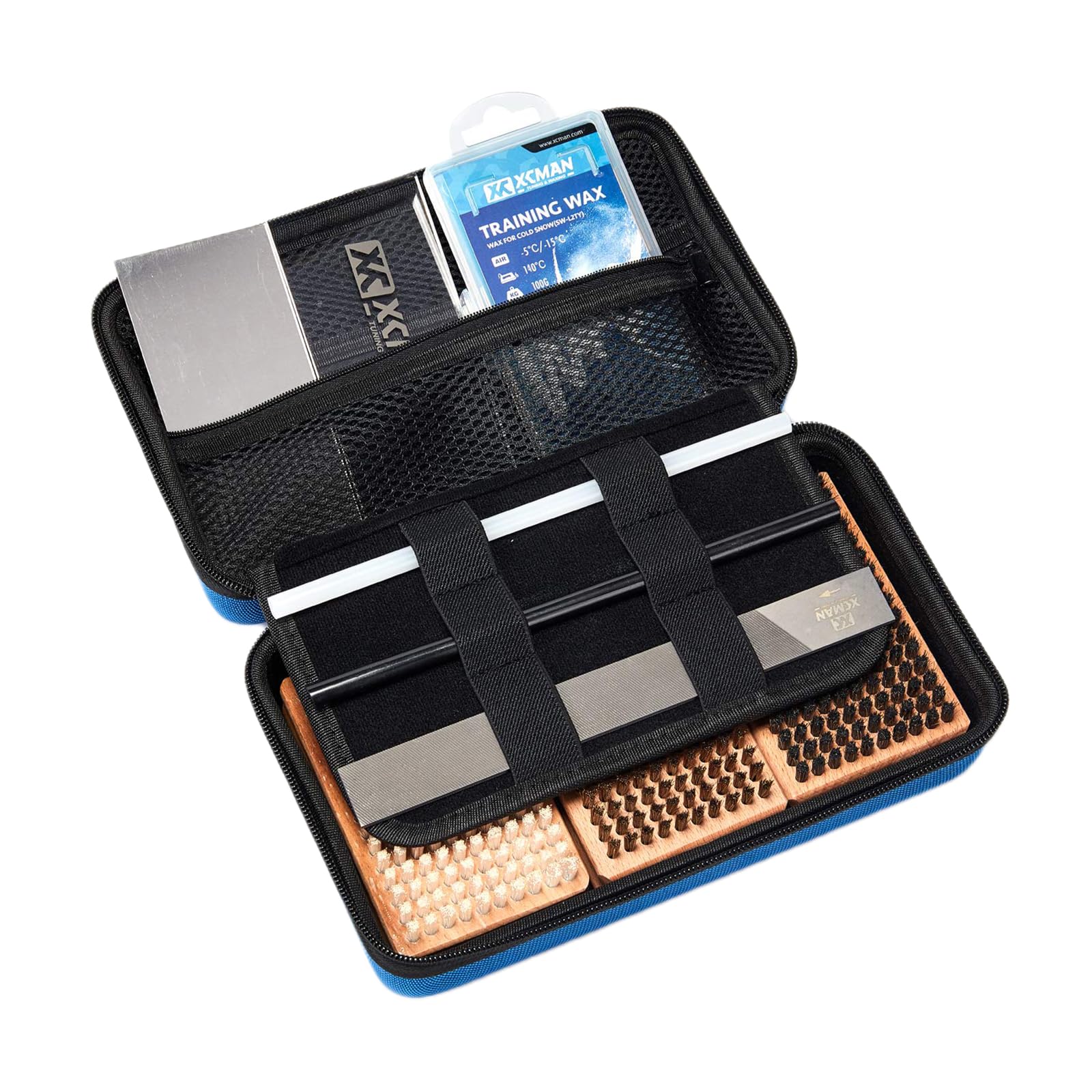 【送料無料】XCMAN スキー スノーボードワクシングkit - 馬毛ブラシ/ナイロンブラシ/ブロンズブラシ/ワ..