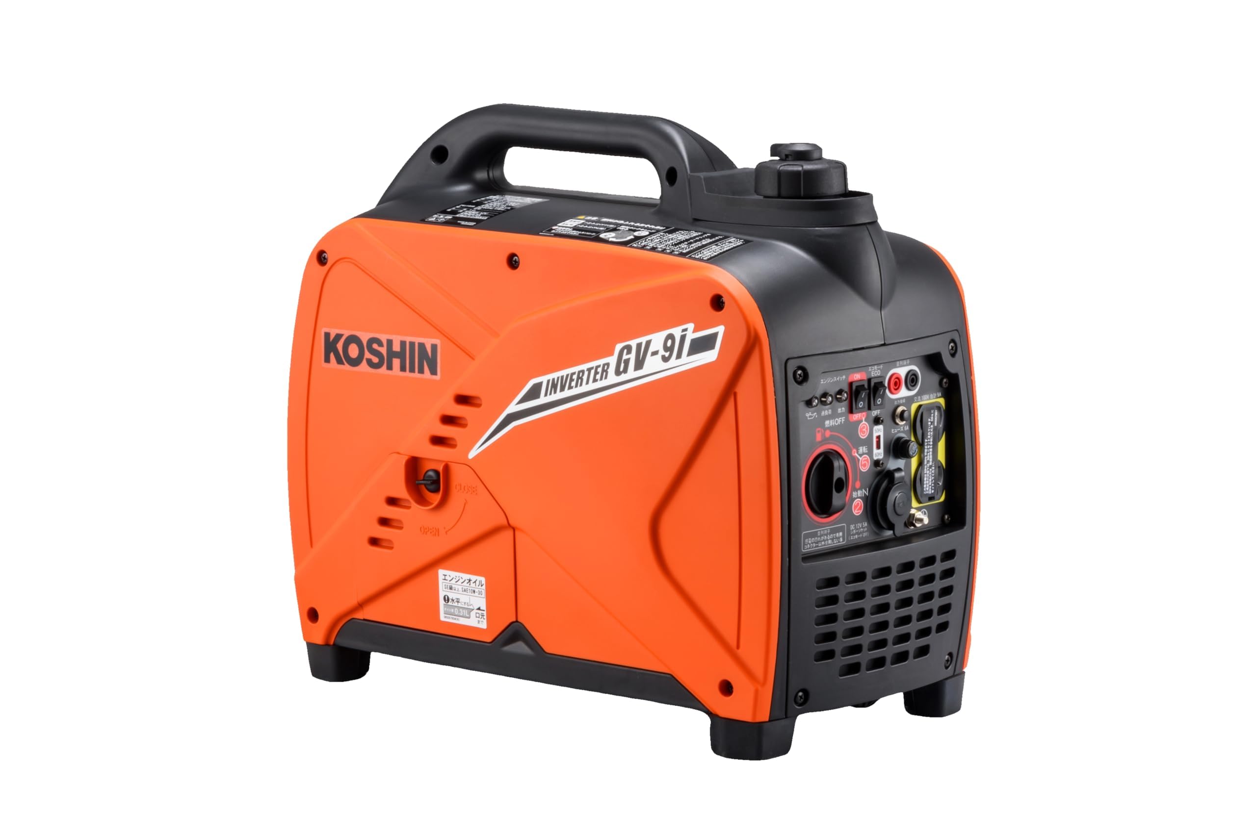 【送料無料】工進(KOSHIN) インバーター 正弦波 発電機 (定格出力0.9kVA) GV-9i 超低騒音型 防災用 災..