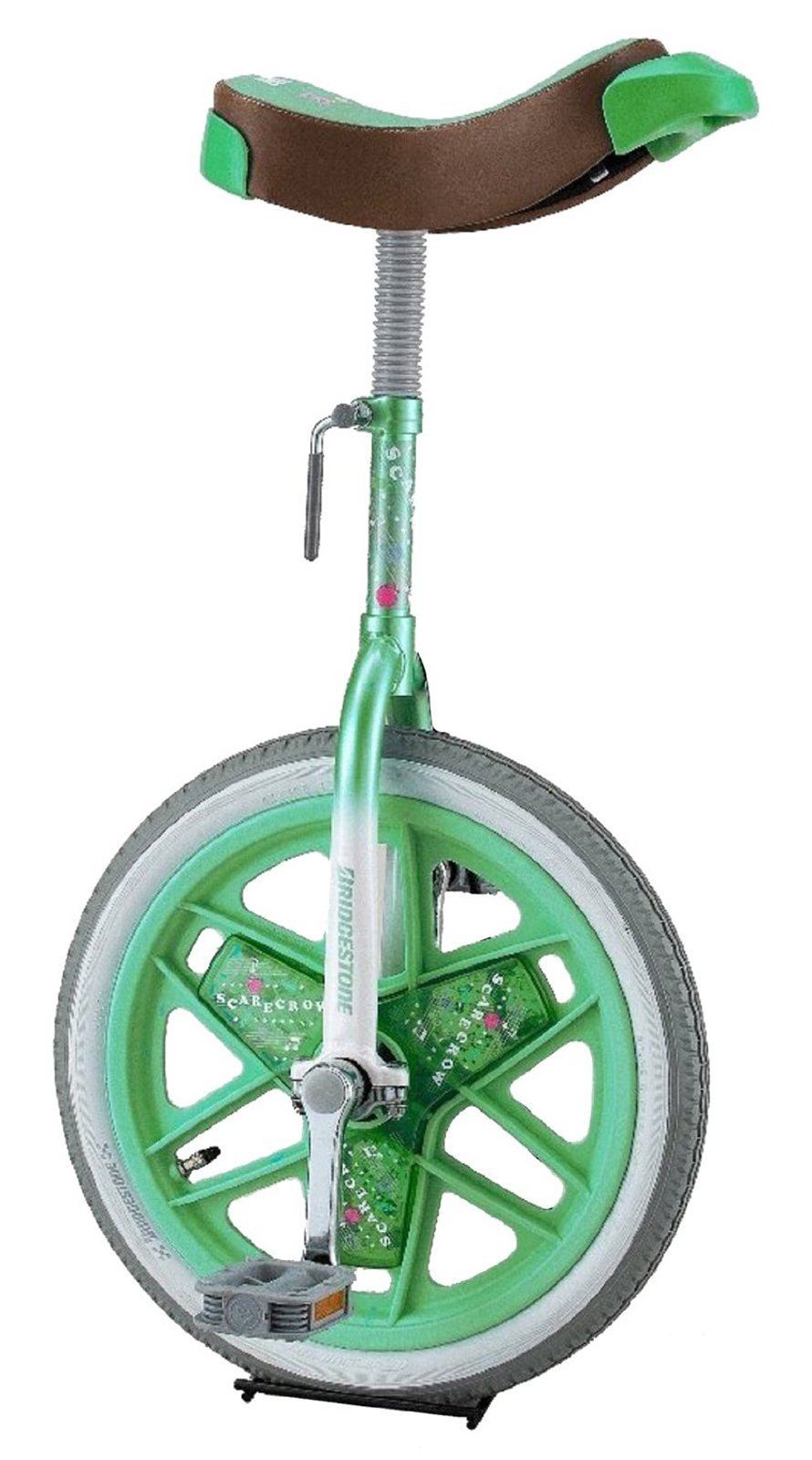 【送料無料】ブリヂストン(BRIDGESTONE) スケアクロウ 一輪車 小学生 子供 グリーン 16インチ スタンド付き ギフト SCW16 P1344 A0...