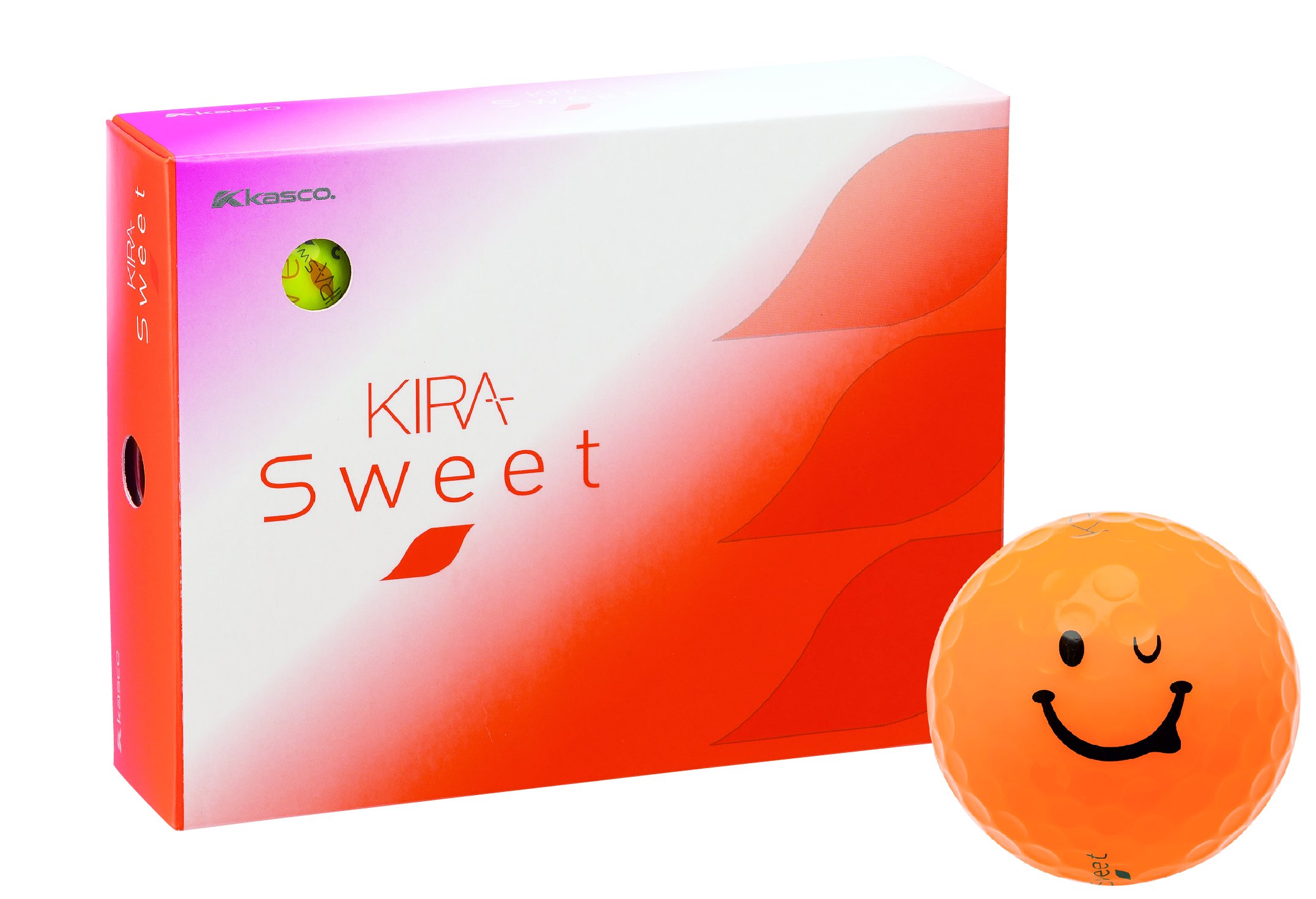 【送料無料】キャスコ(Kasco) ゴルフボール KIRA SWEET キャラ1ダース(12個入り) オレンジ