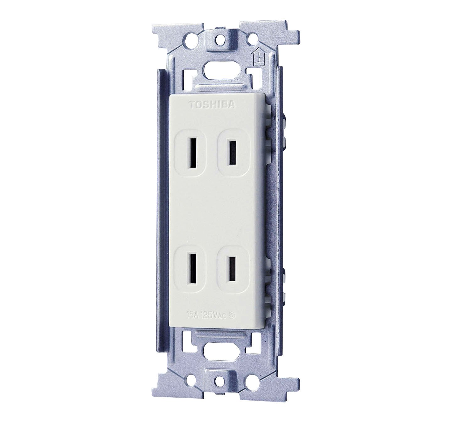 【送料無料】エルパ (ELPA) 扉付ダブルコンセント 配線 タップ 125V 15A 2口用 ほこり防止シャッター付 EW-1102THN