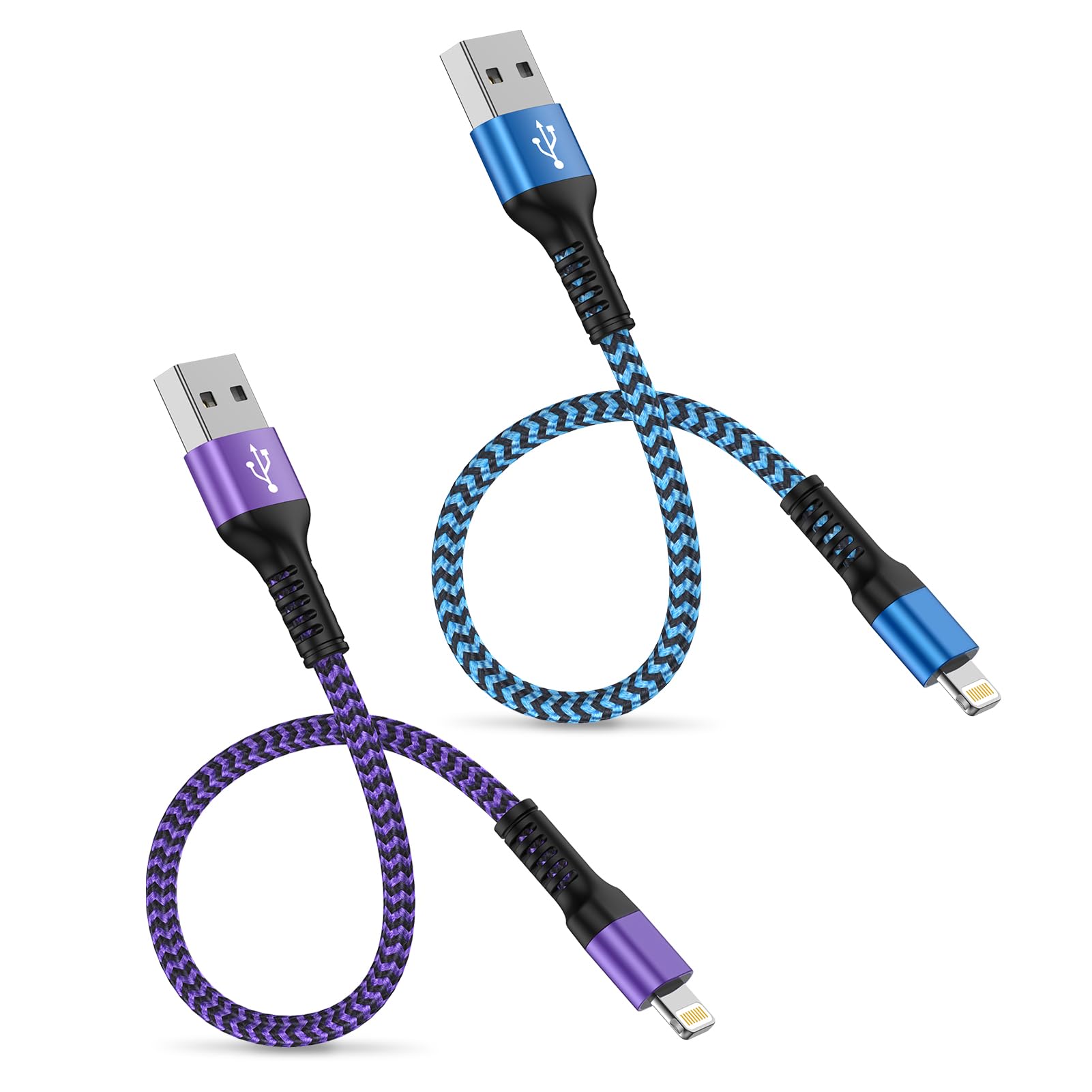 ������̵����iPhone���ť����֥� 30cm 2�ܥ��å� MFIǧ�� �饤�ȥ˥󥰥����֥� û�� Lightning ������ 2.4A ��®���š���®�ǡ���ž...