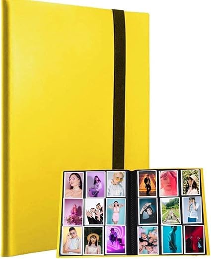 【送料無料】用ポラロイド用ミニアルバム (黄色, 396枚)