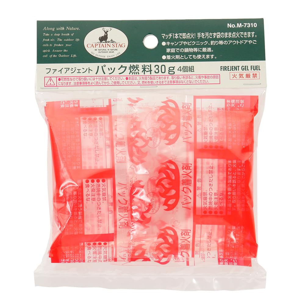 【送料無料】キャプテンスタッグ ファイアジェントパック燃料30g4個組 M-7310