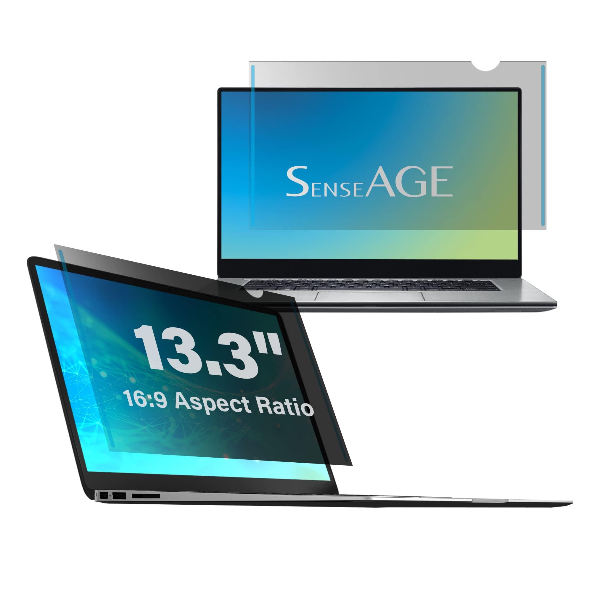 【送料無料】SenseAGE 13.3インチ(16:9)用 プライバシーフィルター 粘着式 ノートパソコン用 覗き見防..