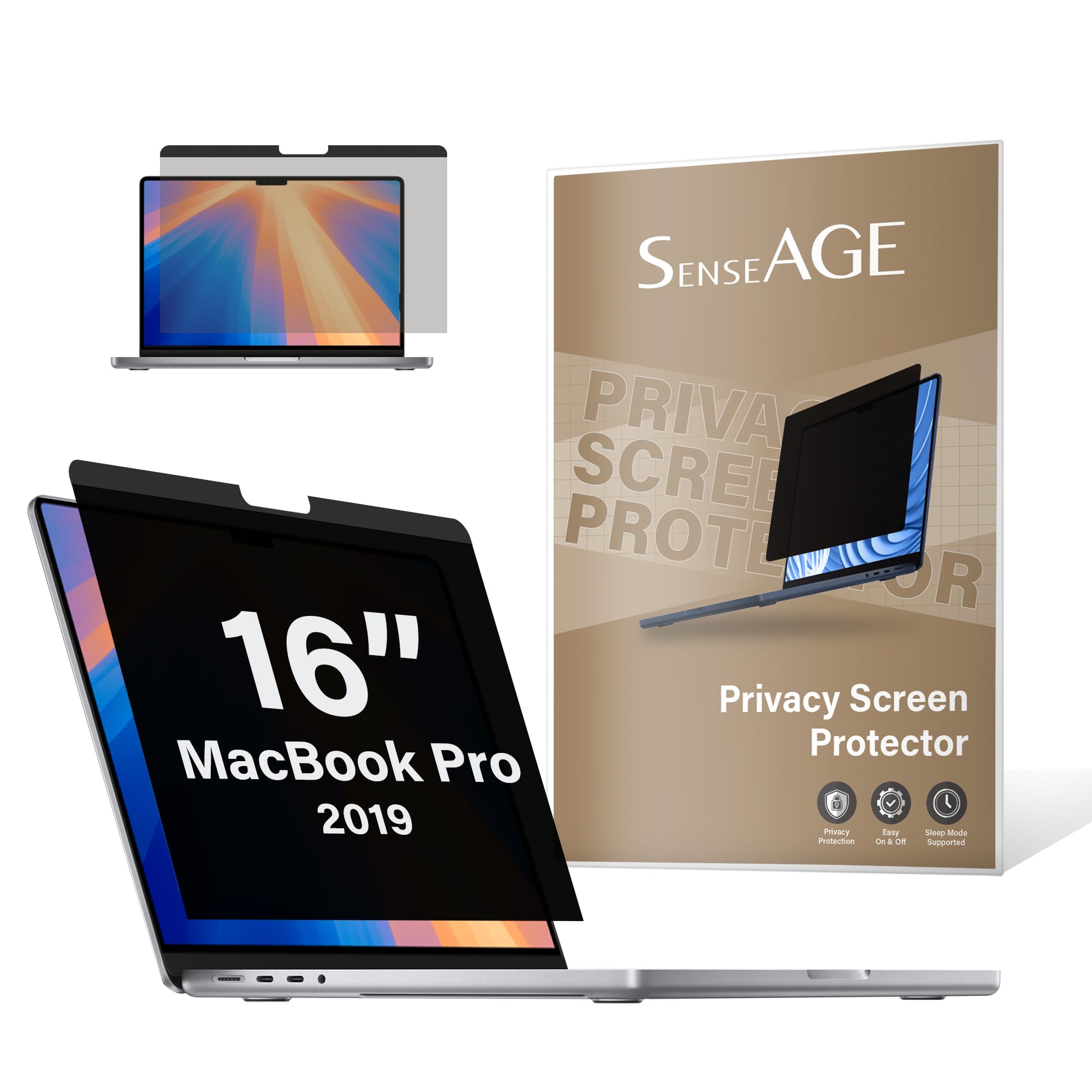 【送料無料】SenseAGE MacBook Pro 16インチ マグネット式 プライバシーフィルム 個人情報保護 覗き見..