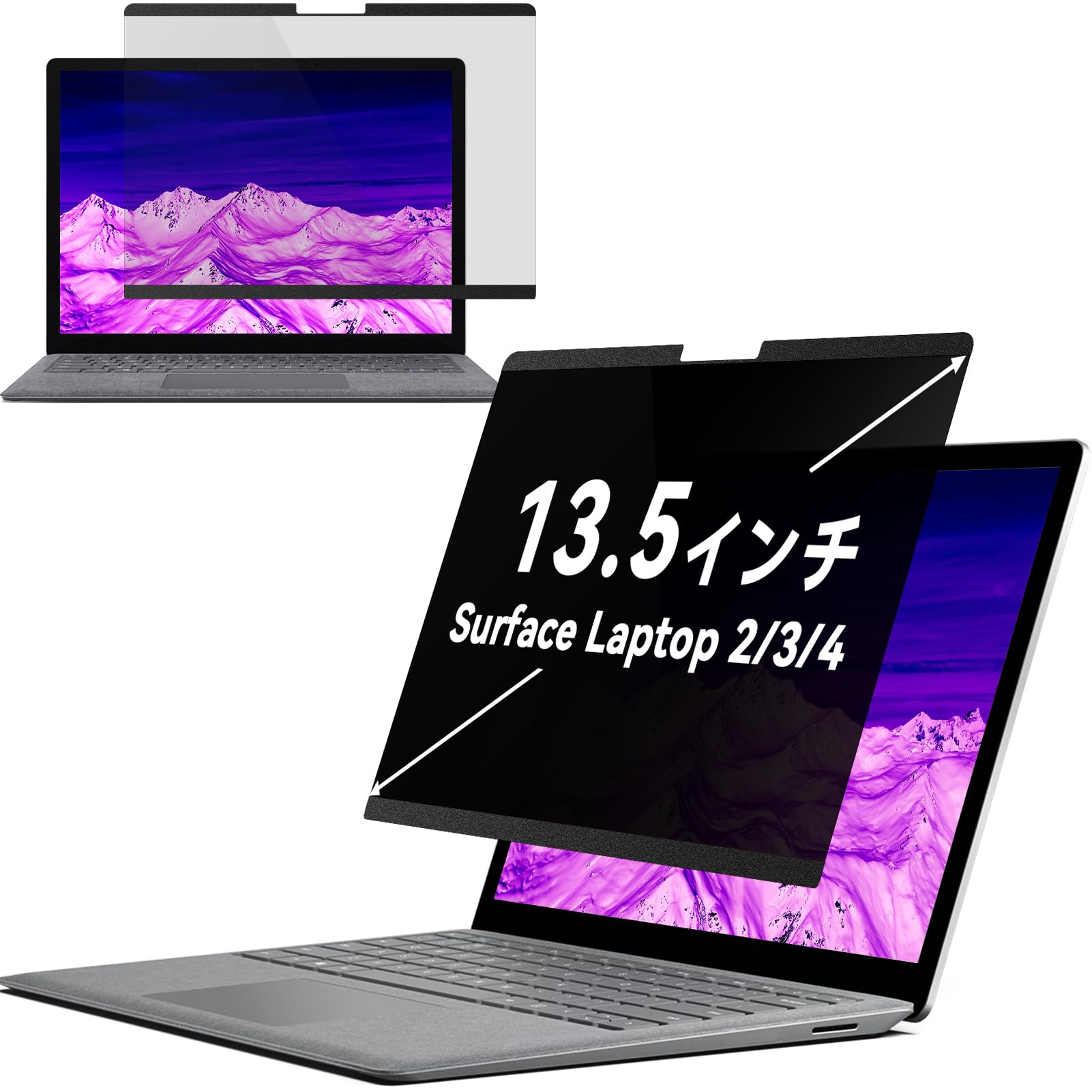 【送料無料】IPROKKO Surface Laptop 6/5/4/3/2/1に対応 13.5インチ パソコン覗き見防止 プライバシー..