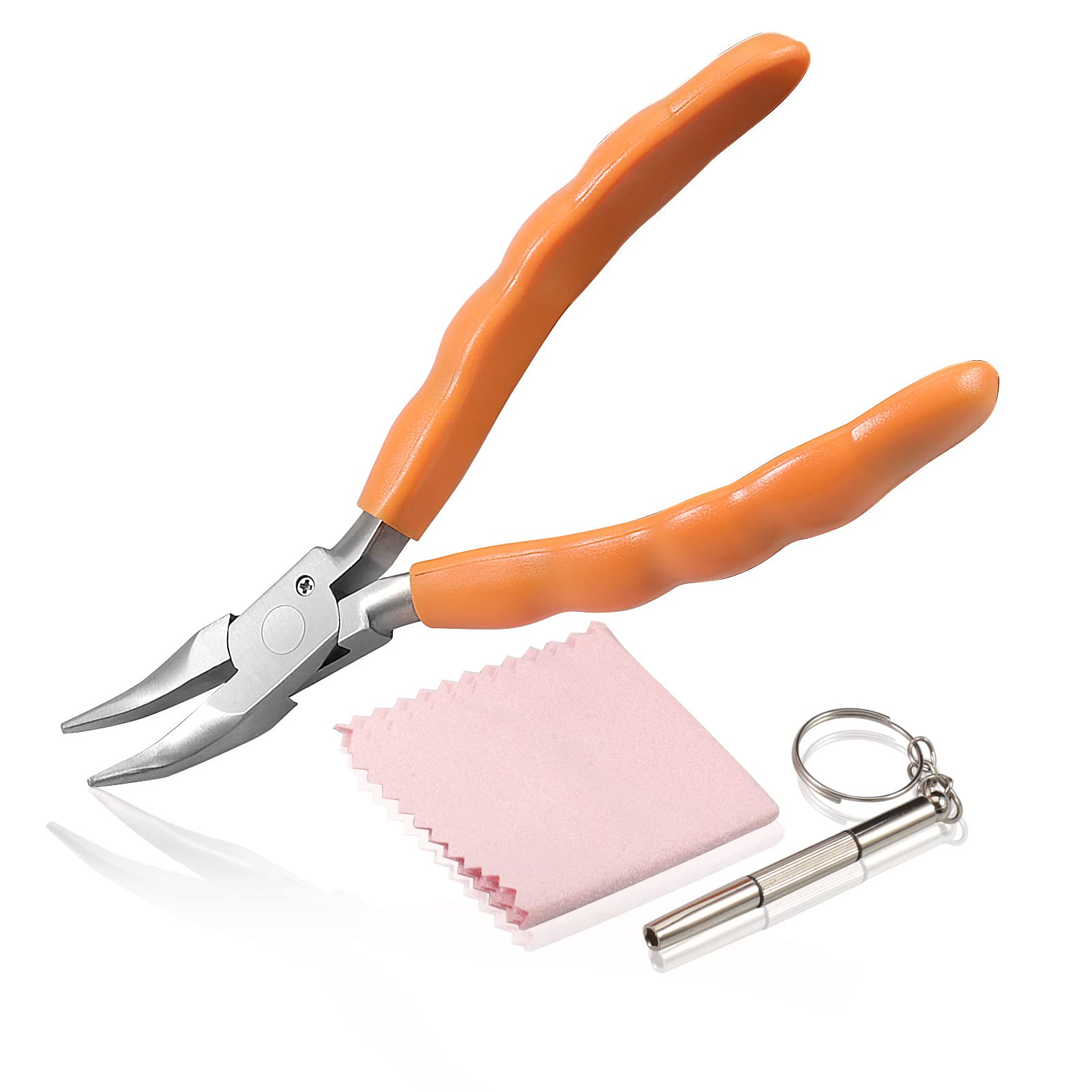 【送料無料】LEONTOOL メガネ調整ペンチ メガネ用ヤットコ メガネやっとこ 先曲ラジオペンチ 先曲がり..