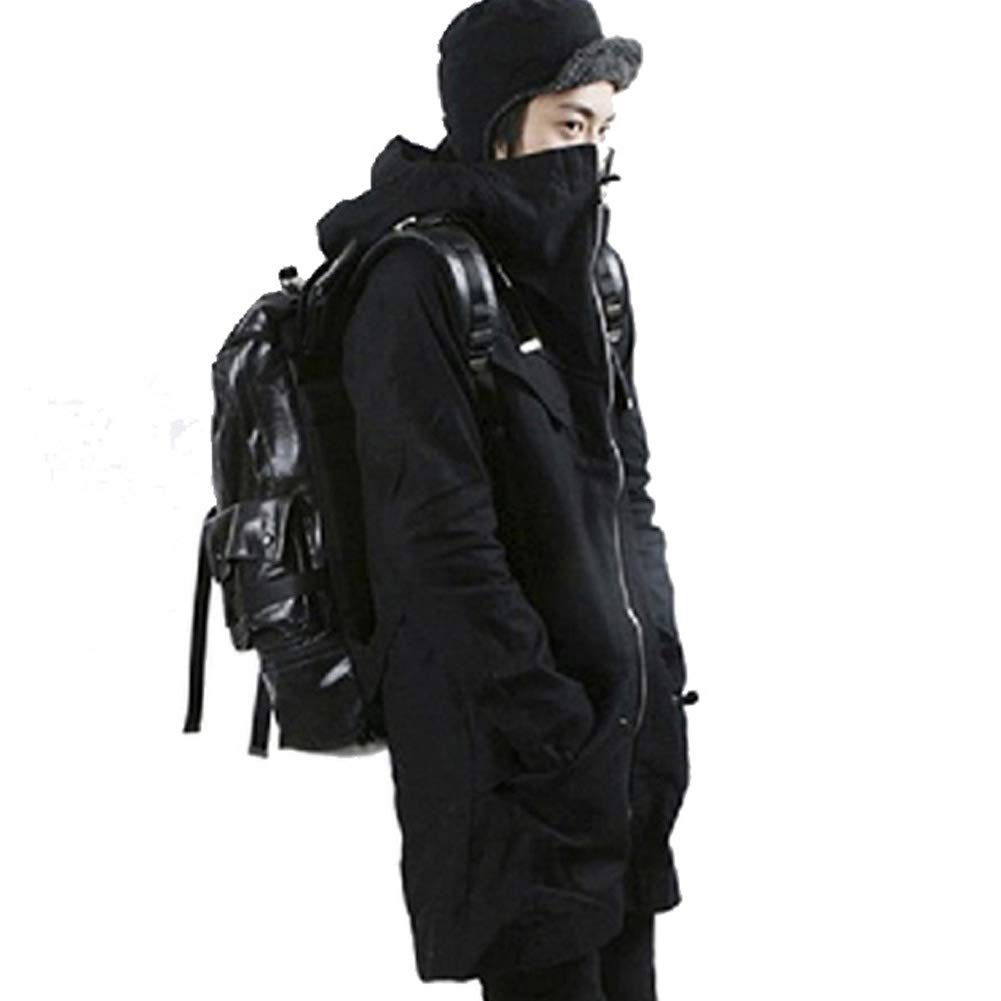 【送料無料】[MRYAOJONEZCW] モッズコート メンズ ロングコート ミリタリー系 メンズコート フード付き 無地 カジュアルロング丈 秋冬コーデ(M,ブラック)