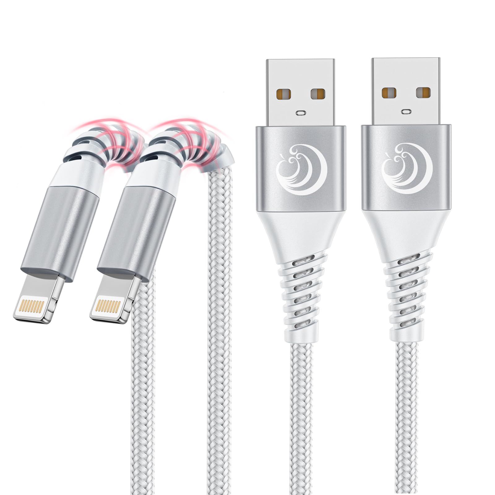 ������̵����iPhone ���Ŵ� �����֥� 1m Aioneus �饤�ȥ˥󥰥����֥� 2�ܥ��å� ���ť����� Lightning�����֥� iPhone ������...