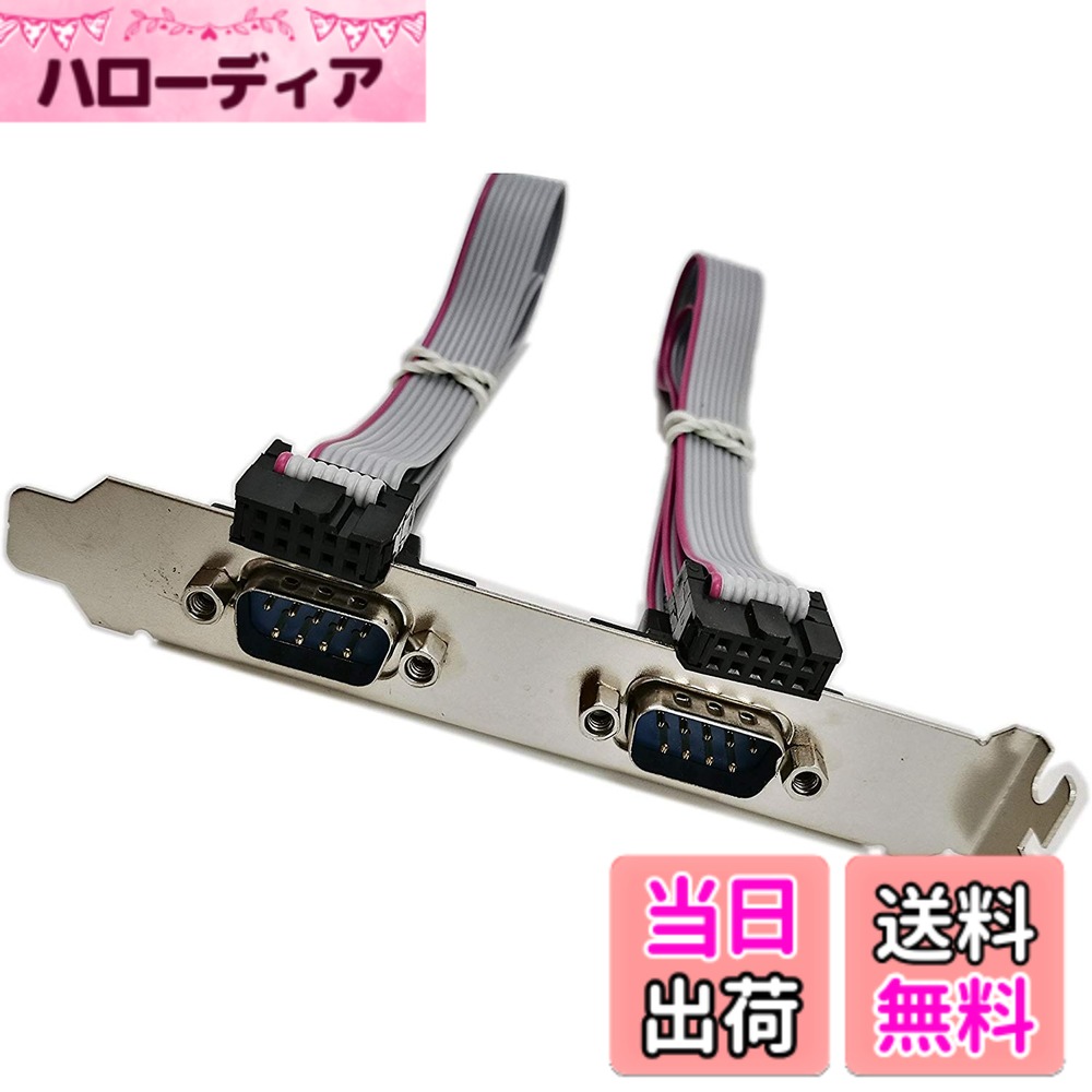 【送料無料】SinLoon デュアル DB9 IDC 10ピン ケーブル ブラケット パネル付き 10 x IDC ソケット デ..