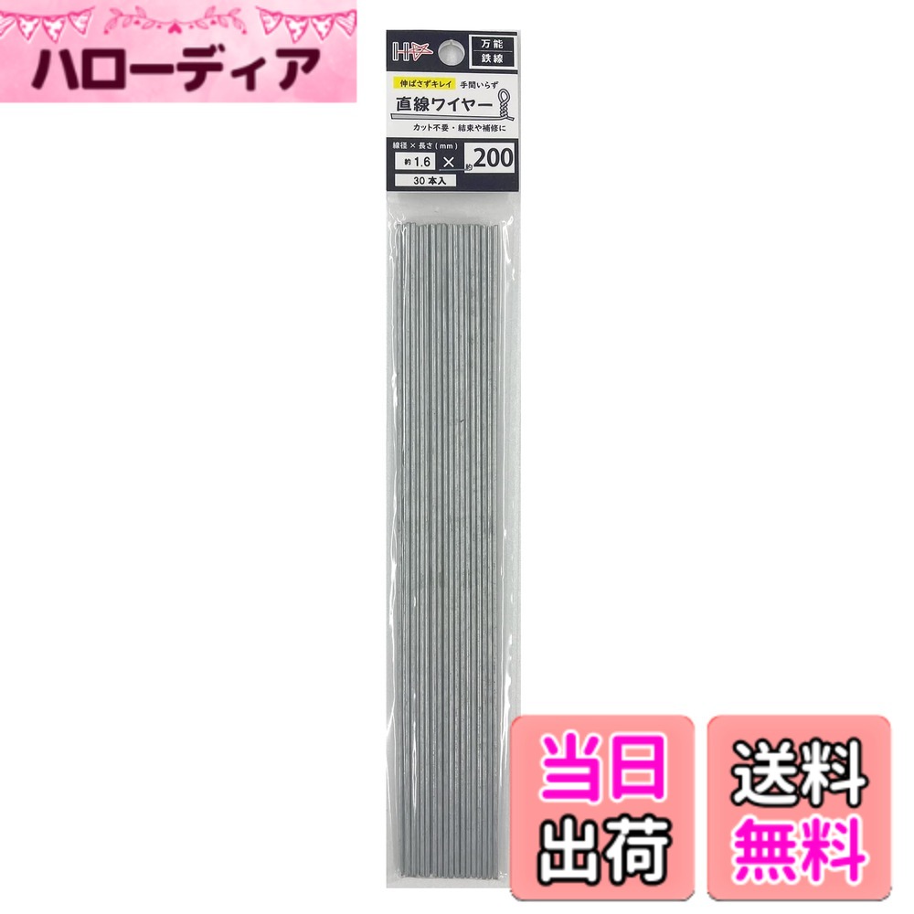 【送料無料】ダイドーハント (DAIDOHANT) 直線ワイヤー 亜鉛メッキ1.6mm200mm(30本) 10155384