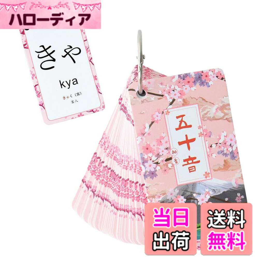 【送料無料】DELUXEFOX ひらがなカード あいうえお カード 日本語学習カード 外国人へ 持ち運びに便利 ..