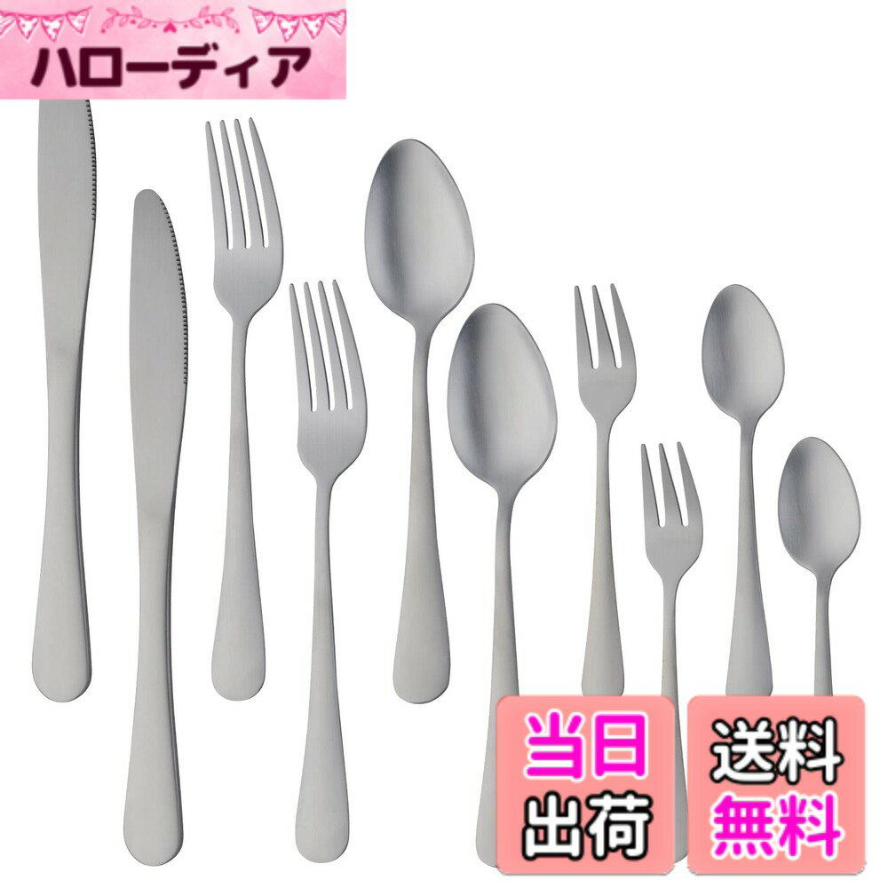 【送料無料】BISDARUN ディナーカトラリーセット 10本 2人用 18-0ステンレス 艶消し サテン仕上げ 食洗..