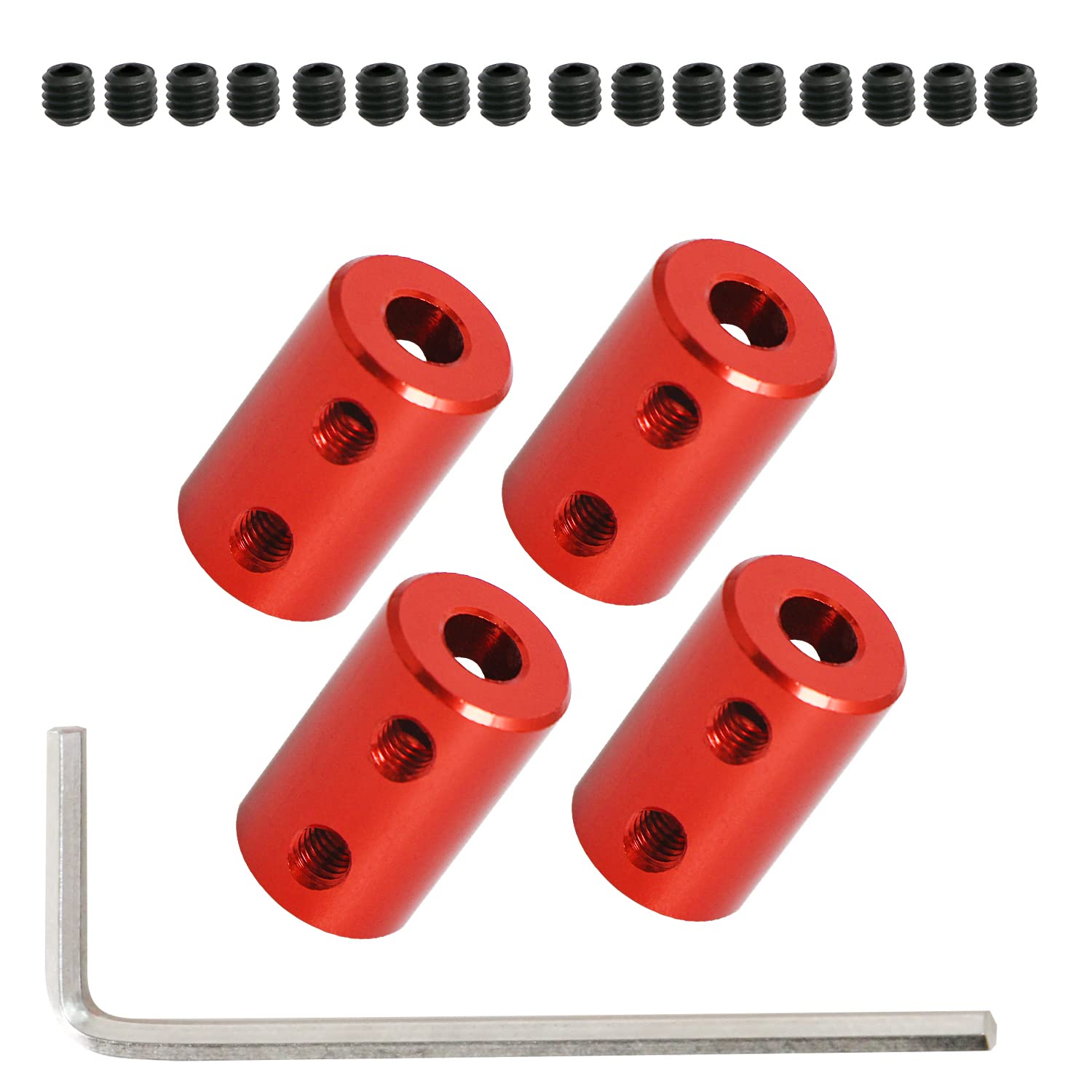 【送料無料】Aopin カップリング、4リジットセットスクリューカップリング、アレンキー付き 6-6mm ソケ..