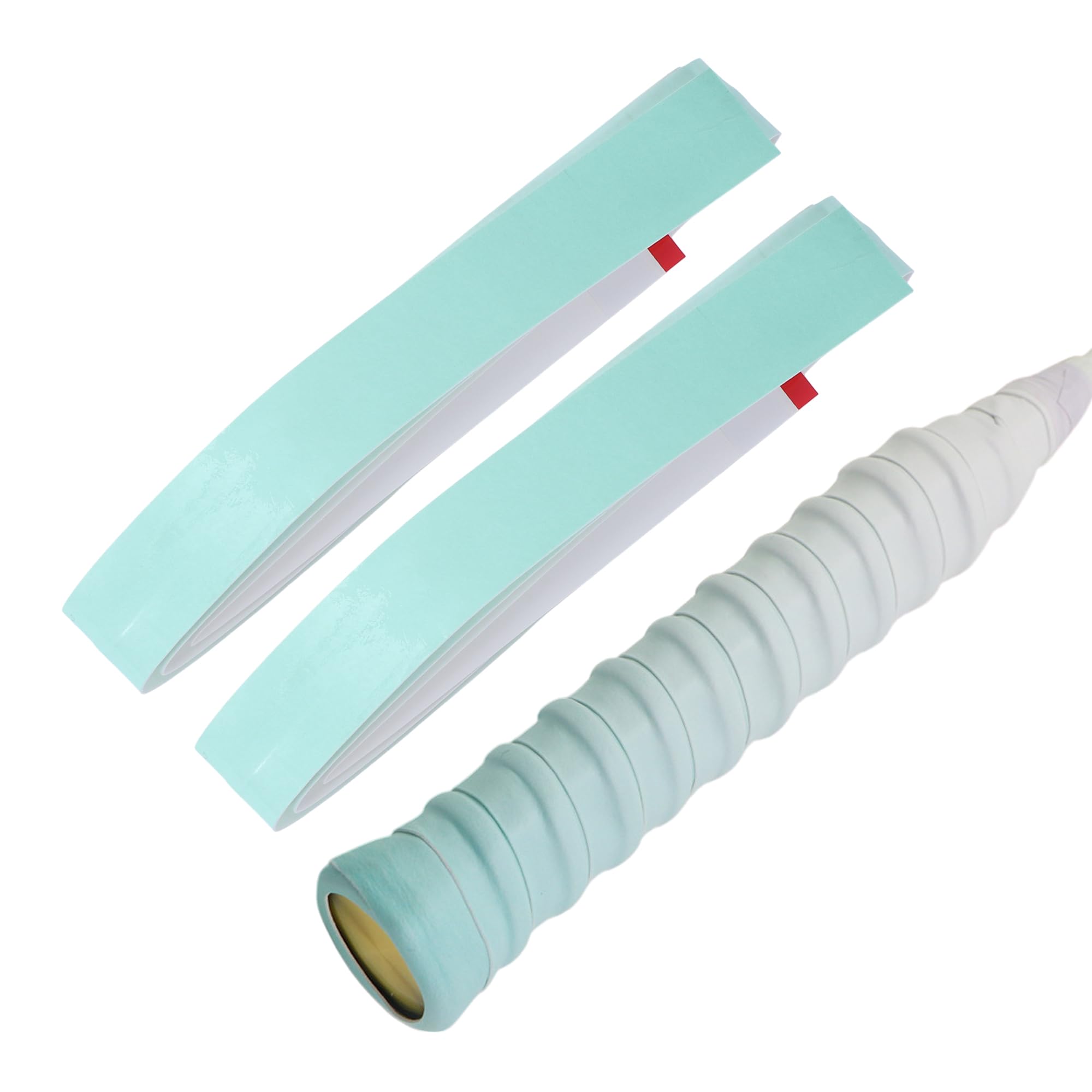 【送料無料】CAPASTEC グリップテープ テニス バドミントン 2本セット 凸凹仕様 グリップ テープ 衝撃吸収 滑り止め ラケット用 ウェットタイプ ライトブルー(グラデーション)