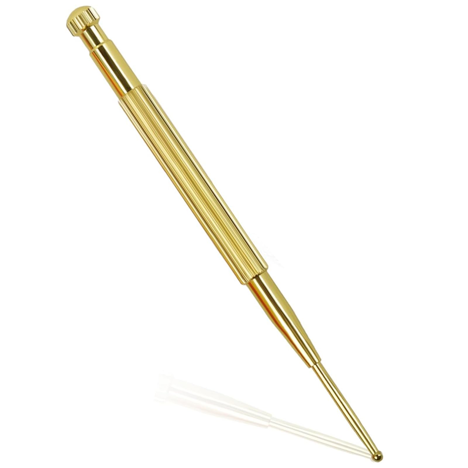 【送料無料】DEVENTORZ 耳つぼ スティック ツボ押し バネ内蔵 ツボ押し棒 耳つぼ棒 ノック式 ツボ押しスティック トリガーポイント マッサージ 両頭マッサージツール